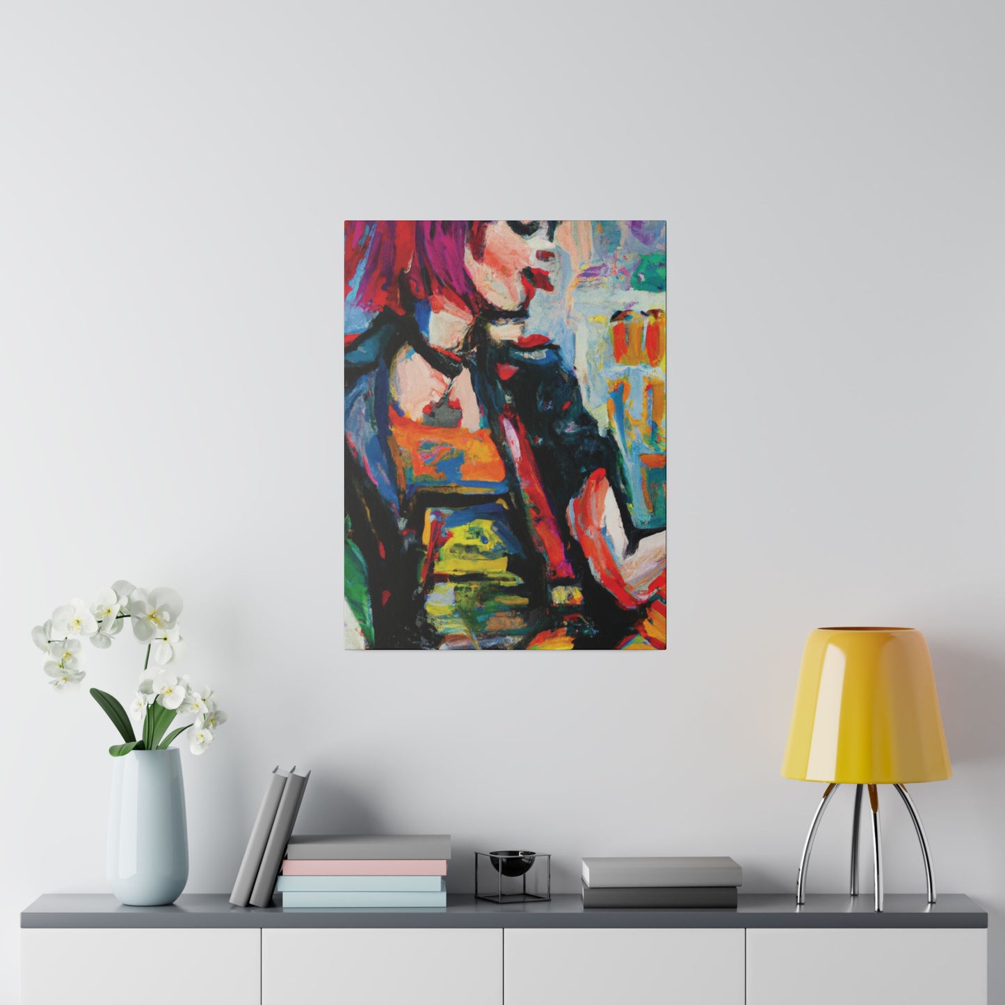 5917U - Rockstar Oil Painting Style Print | Poster | Home Decor | Wall Art | Music Art | Canvas