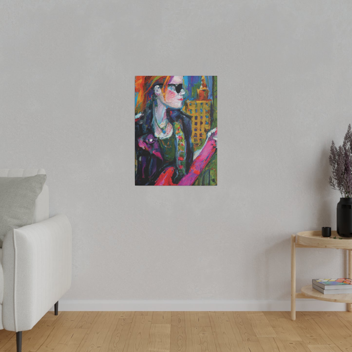 9503W - Rockstar Oil Painting Style Print | Poster | Home Decor | Wall Art | Music Art | Canvas