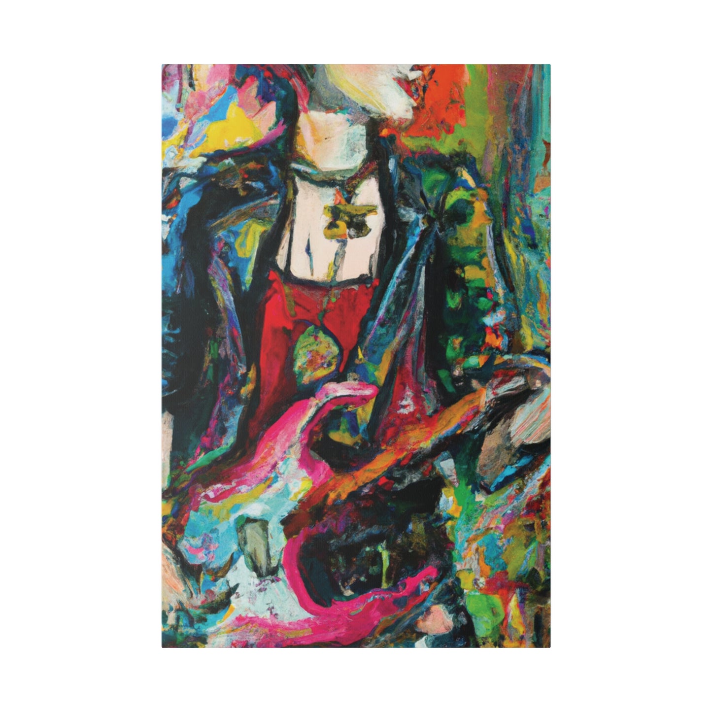 4558Z - Rockstar Oil Painting Style Print | Poster | Home Decor | Wall Art | Music Art | Canvas