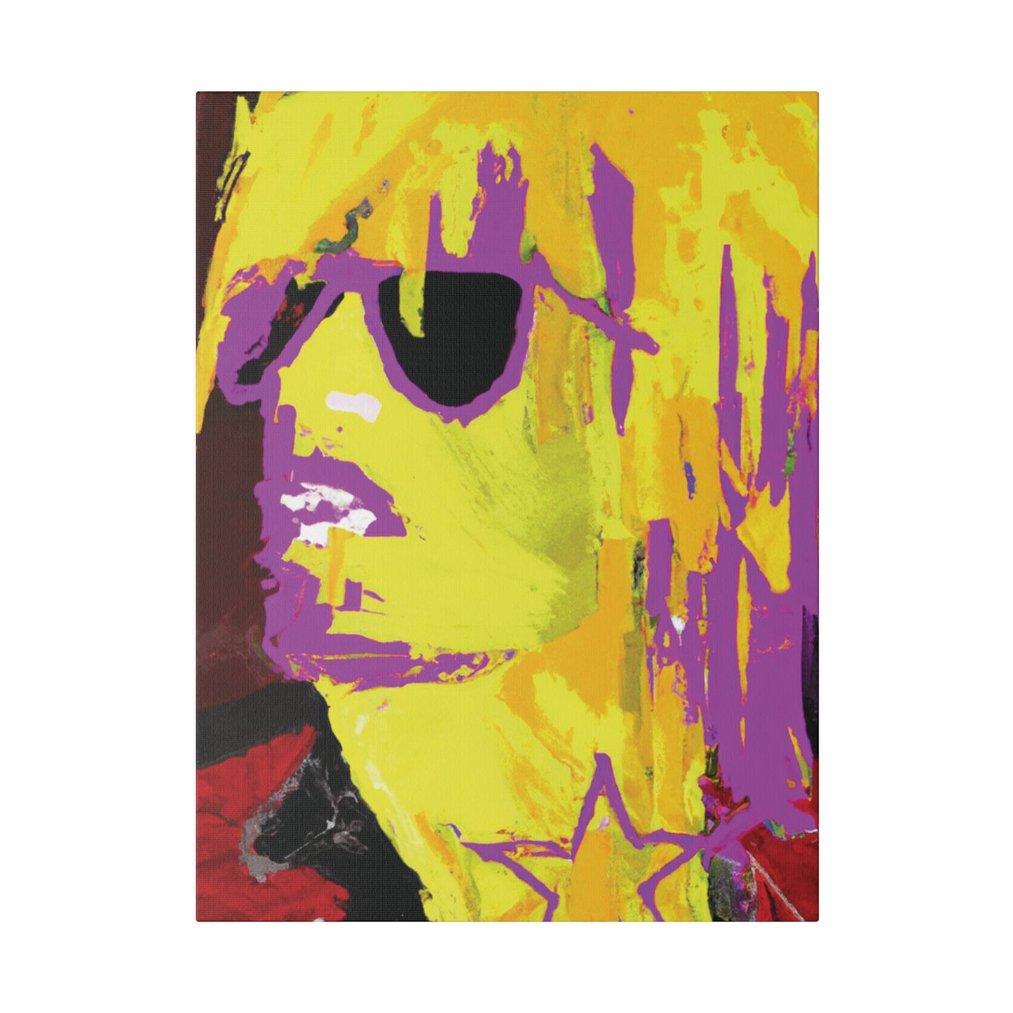 138G - Rockstar Painting Print | Face | Abstract | Poster | Home Decor | Wall Art | Music Art | Canvas