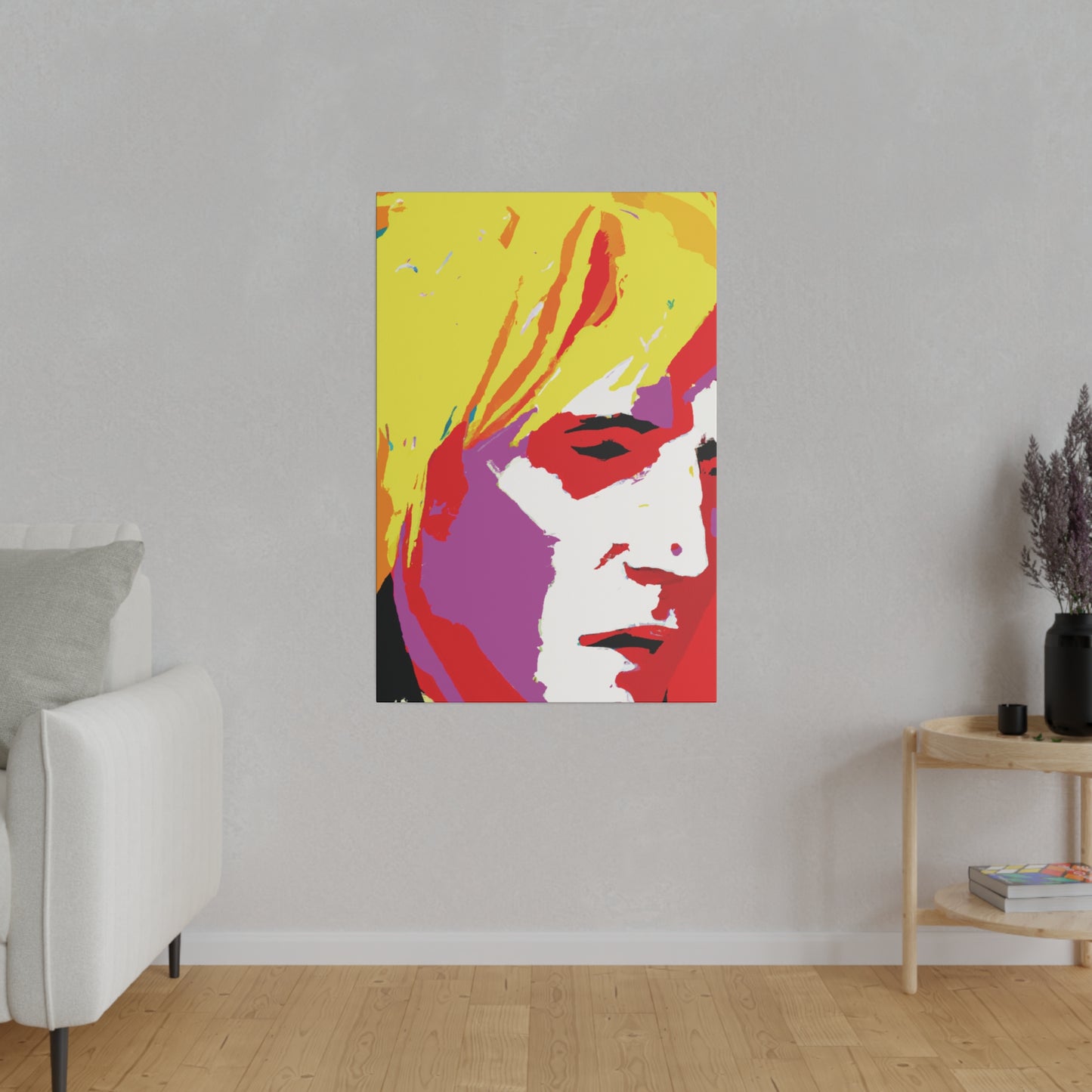 175X - Rockstar Painting Print | Face | Abstract | Poster | Home Decor | Wall Art | Music Art | Canvas