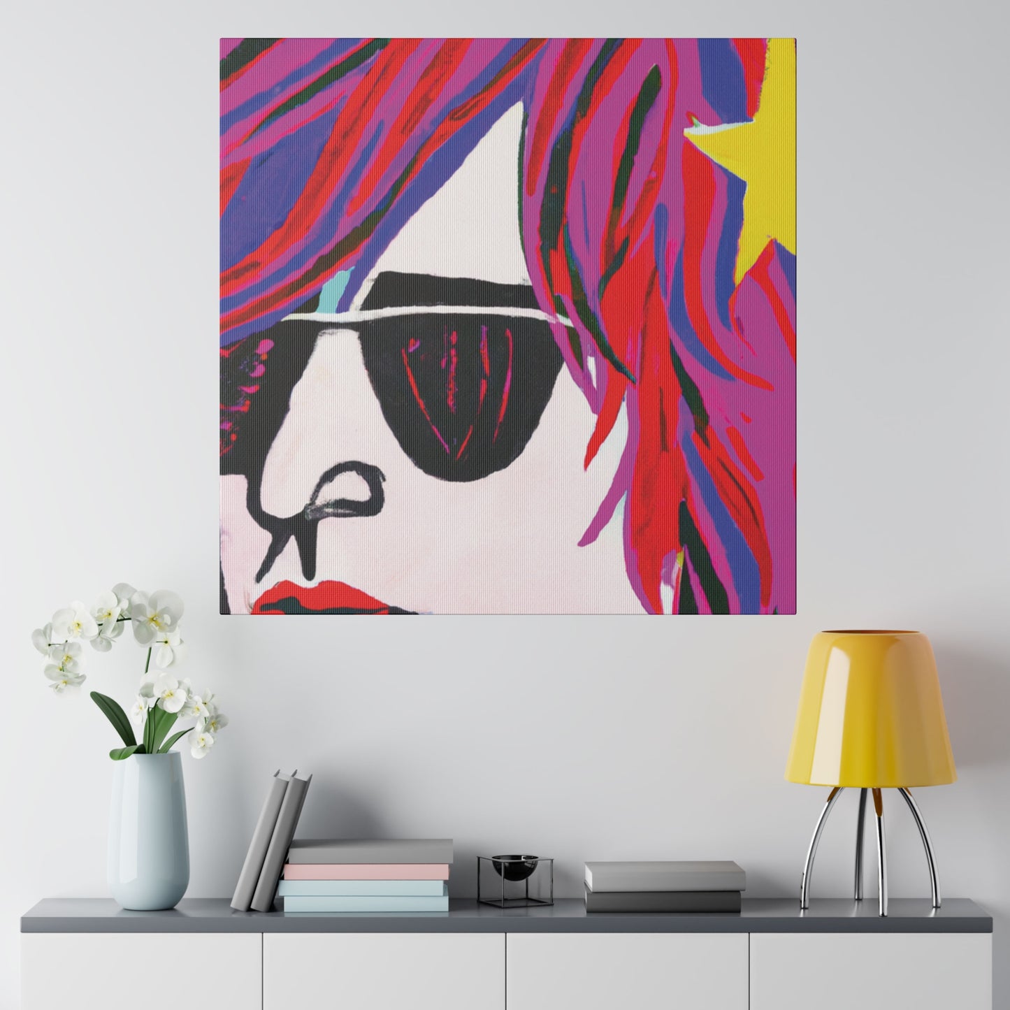 3293X - Rockstar Painting Print | Face | Abstract | Poster | Home Decor | Wall Art | Music Art | Canvas