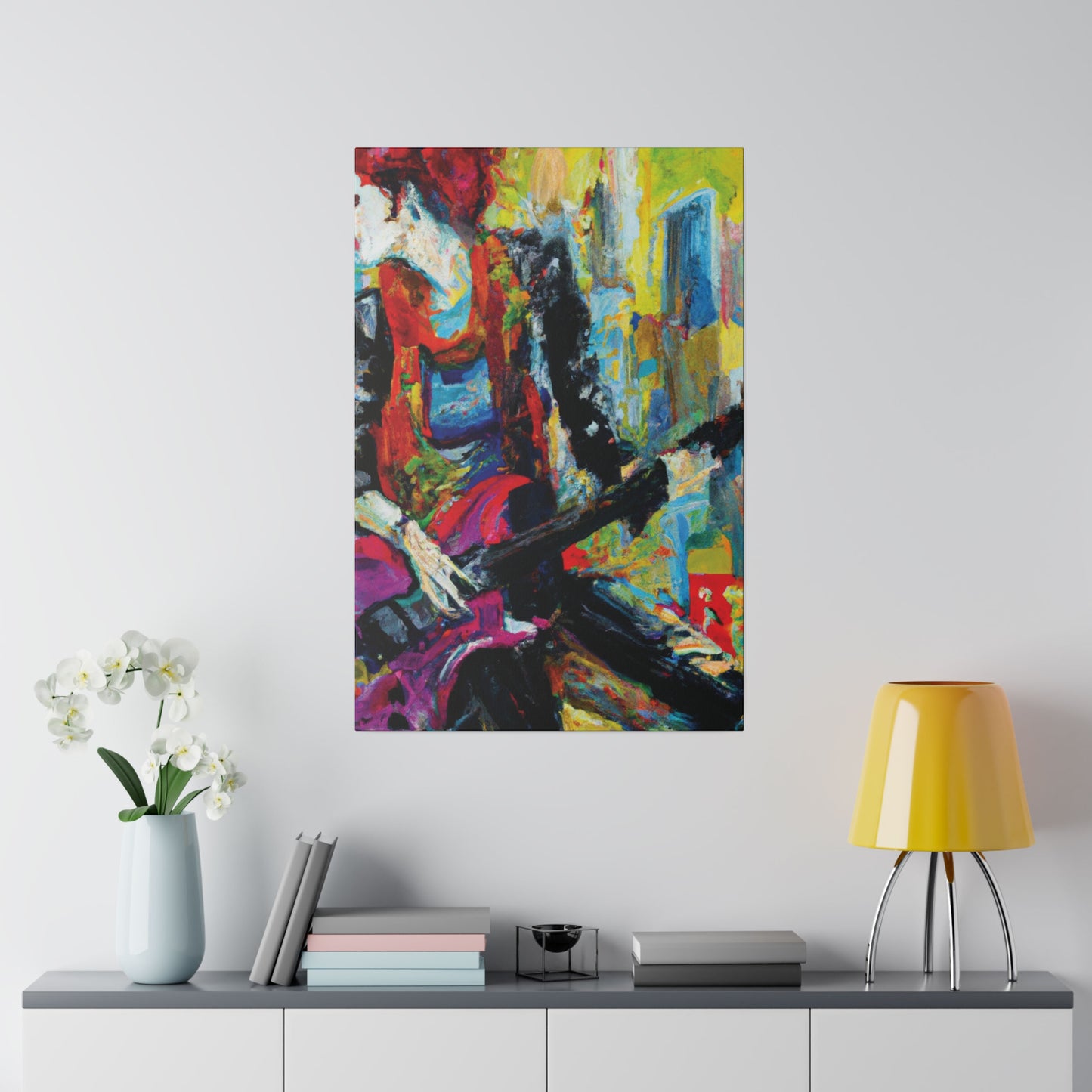 7692O - Rockstar Oil Painting Style Print | Poster | Home Decor | Wall Art | Music Art | Canvas