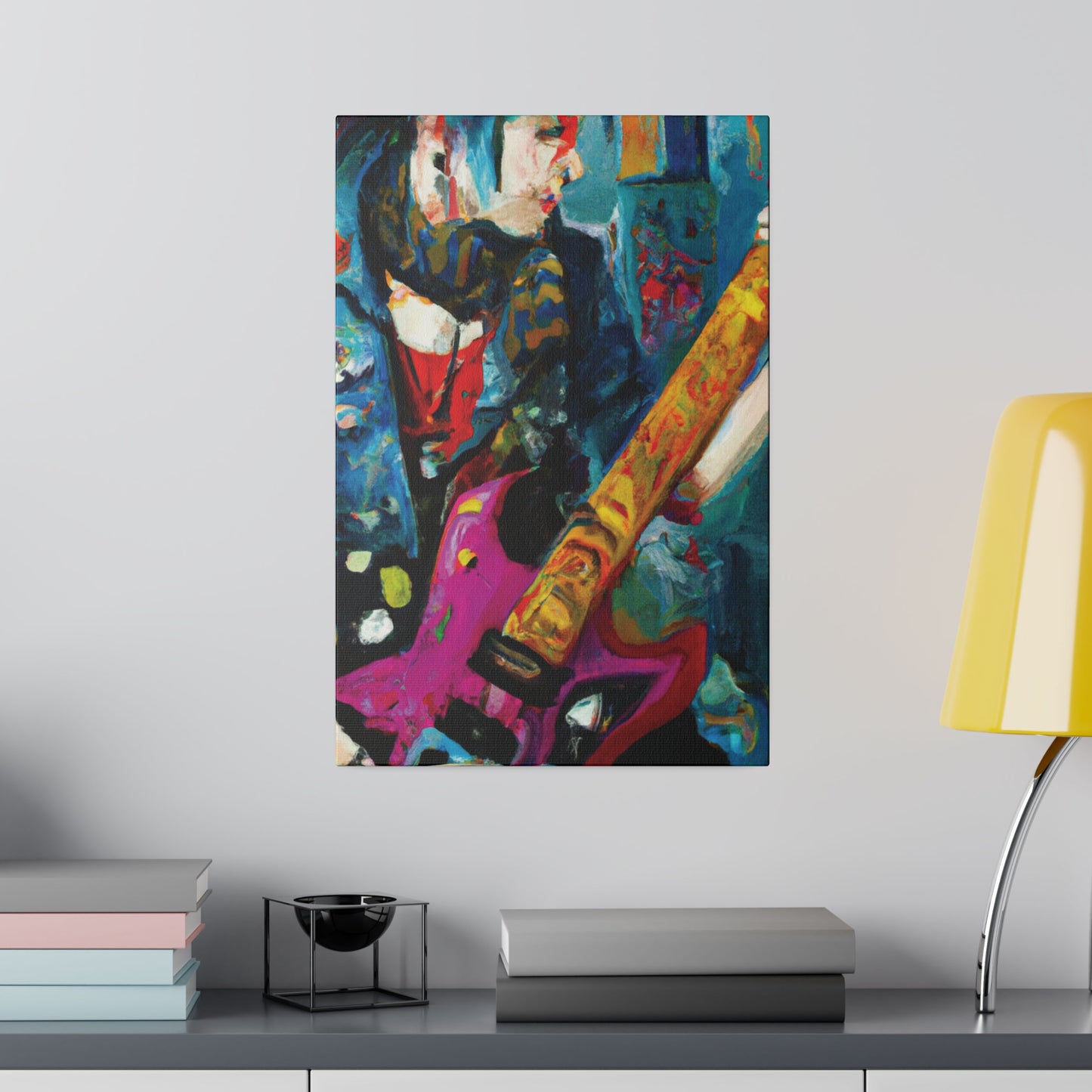 7272P - Rockstar Oil Painting Style Print | Poster | Home Decor | Wall Art | Music Art | Canvas