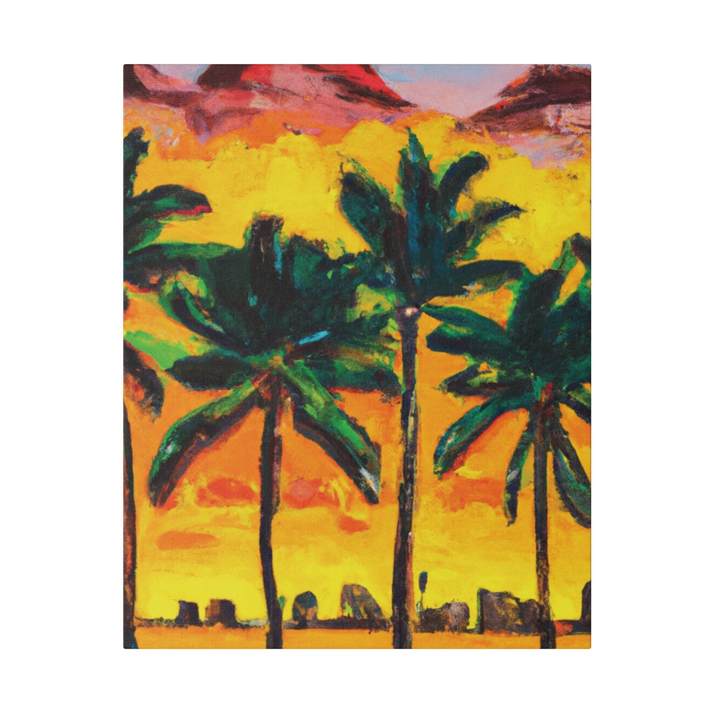 3622W - Miami Beach Sunset Painting Print | Miami | Beach | Sunset | Poster | Home Decor | Wall Art | Canvas