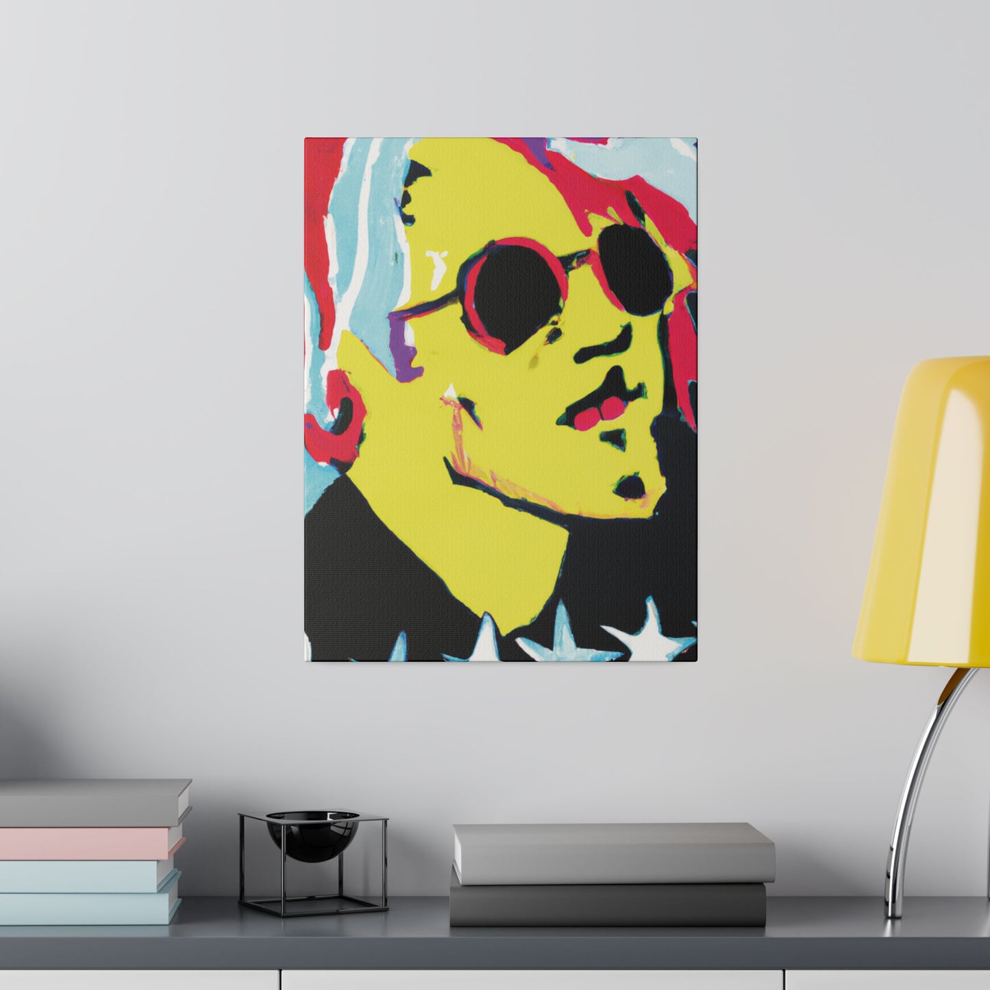 6475K - Rockstar Painting Print | Face | Abstract | Poster | Home Decor | Wall Art | Music Art | Canvas