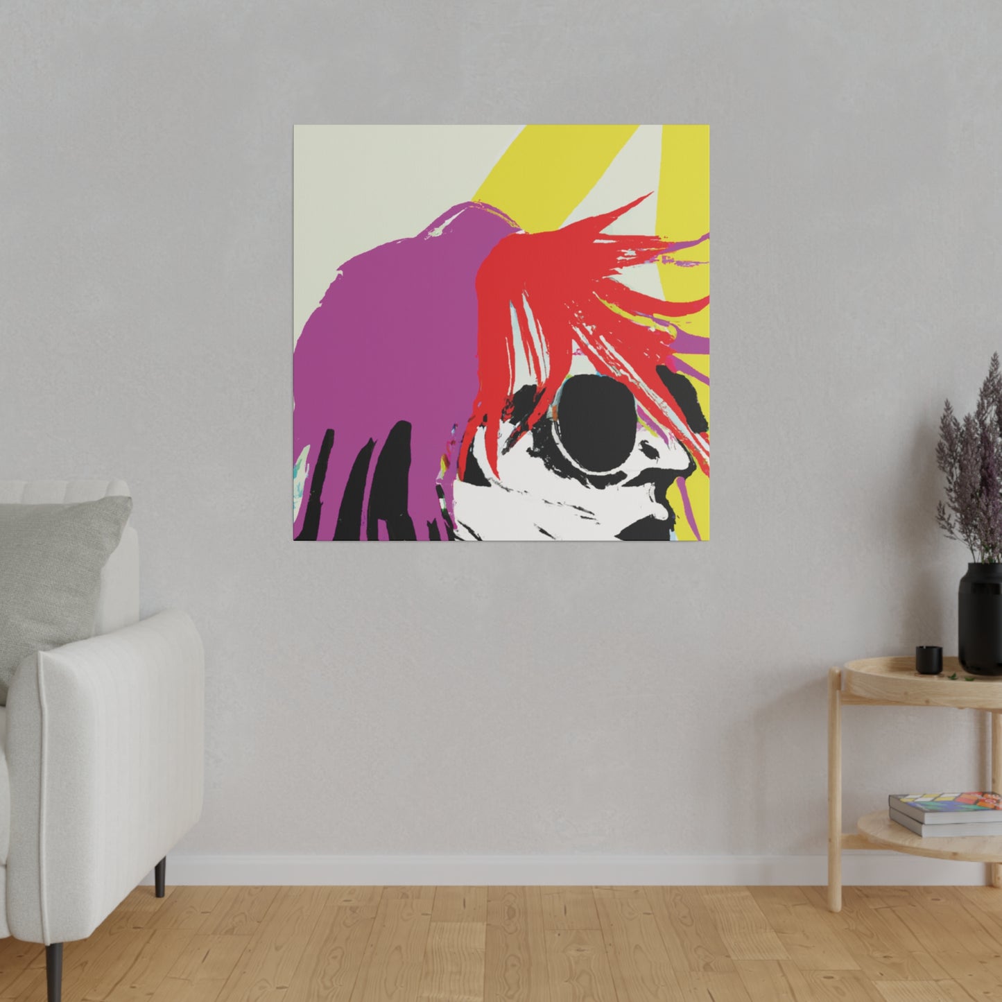 3198N - Rockstar Painting Print | Face | Abstract | Poster | Home Decor | Wall Art | Music Art | Canvas