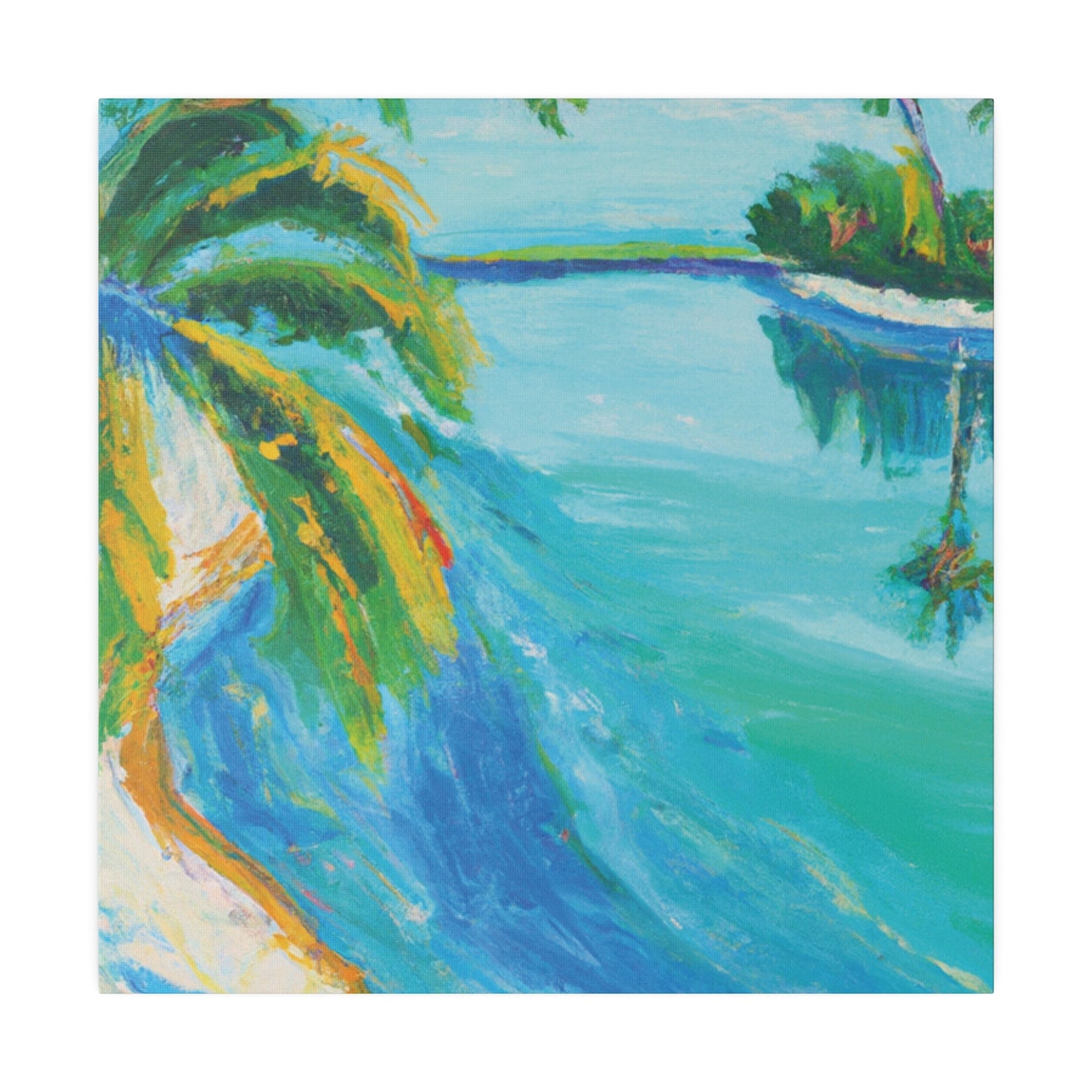 5339K - Bahamas Ocean Painting Print | Bahamas | Ocean | Beach | Poster | Home Decor | Wall Art | Canvas