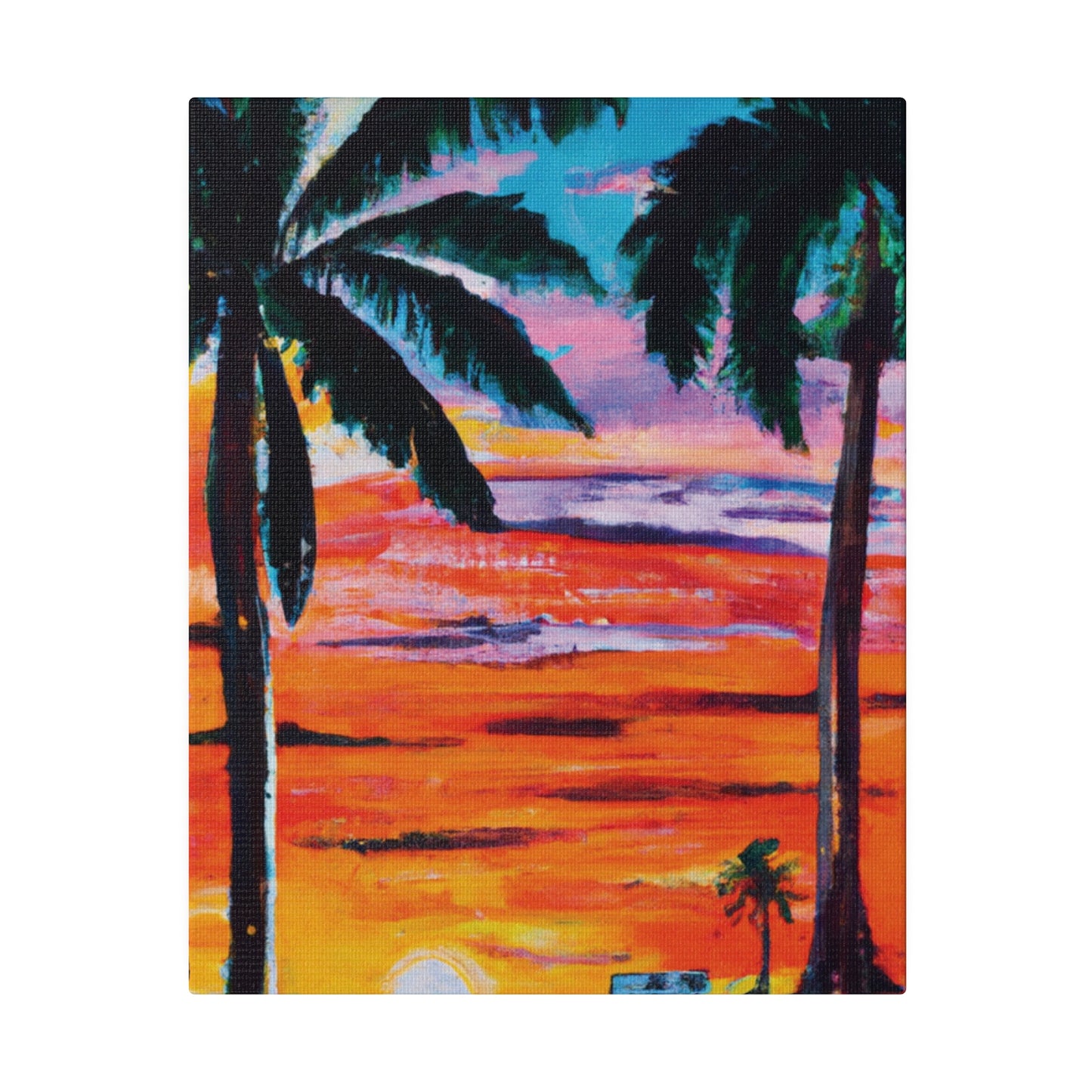 7358V - Miami Beach Sunset Painting Print | Miami | Beach | Sunset | Poster | Home Decor | Wall Art | Canvas