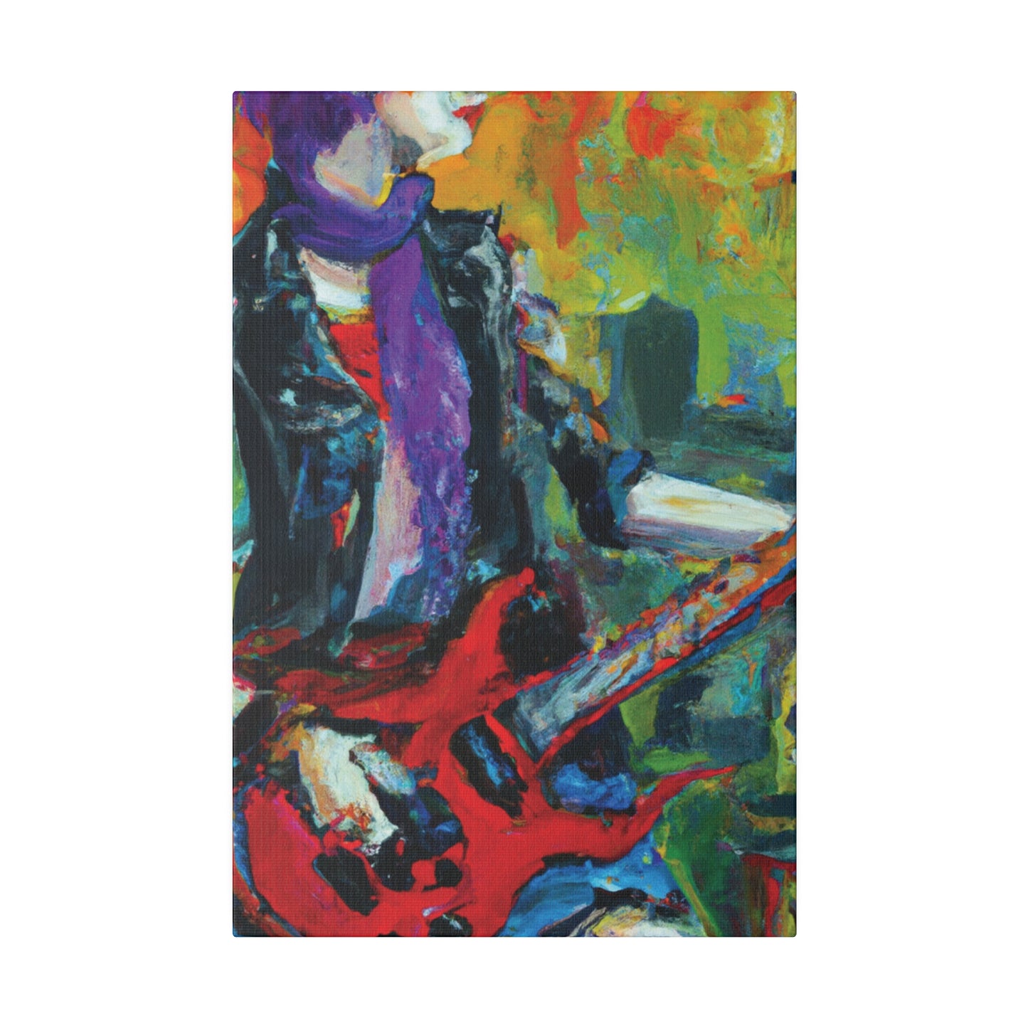 9823K - Rockstar Oil Painting Style Print | Poster | Home Decor | Wall Art | Music Art | Canvas