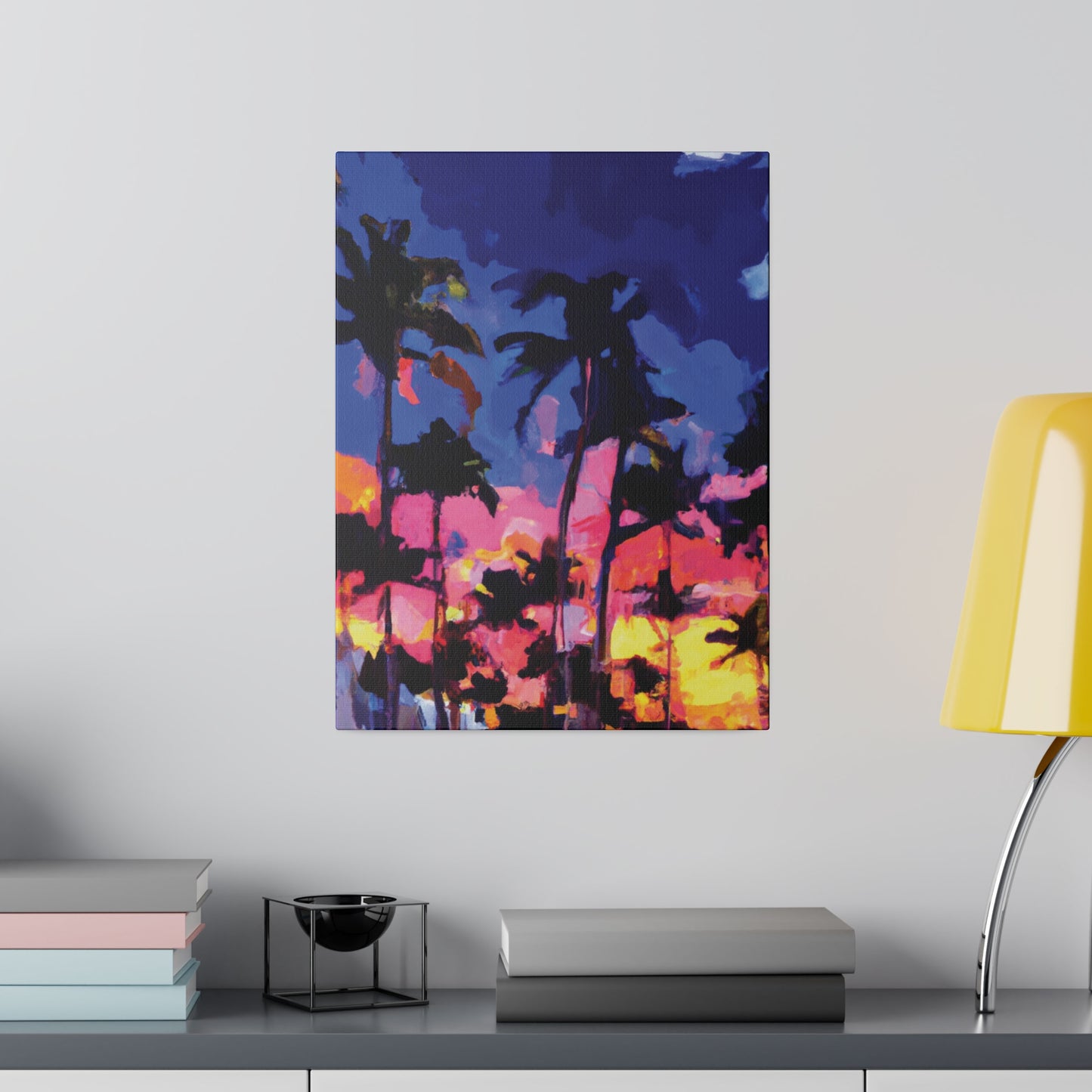 4397K - Miami Beach Sunset Painting Print | Miami | Beach | Sunset | Poster | Home Decor | Wall Art | Canvas