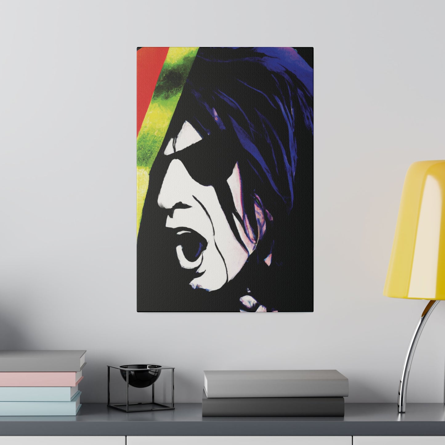 1890A - Rockstar Painting Print | Face | Abstract | Poster | Home Decor | Wall Art | Music Art | Canvas