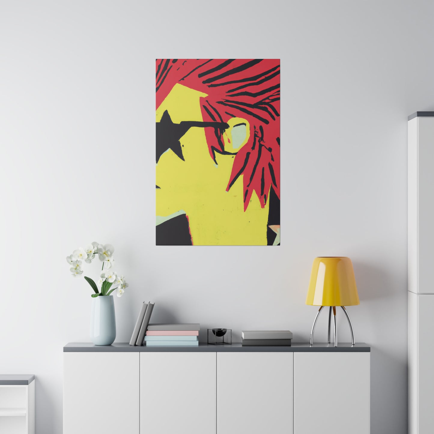 2724Q - Rockstar Painting Print | Face | Abstract | Poster | Home Decor | Wall Art | Music Art | Canvas