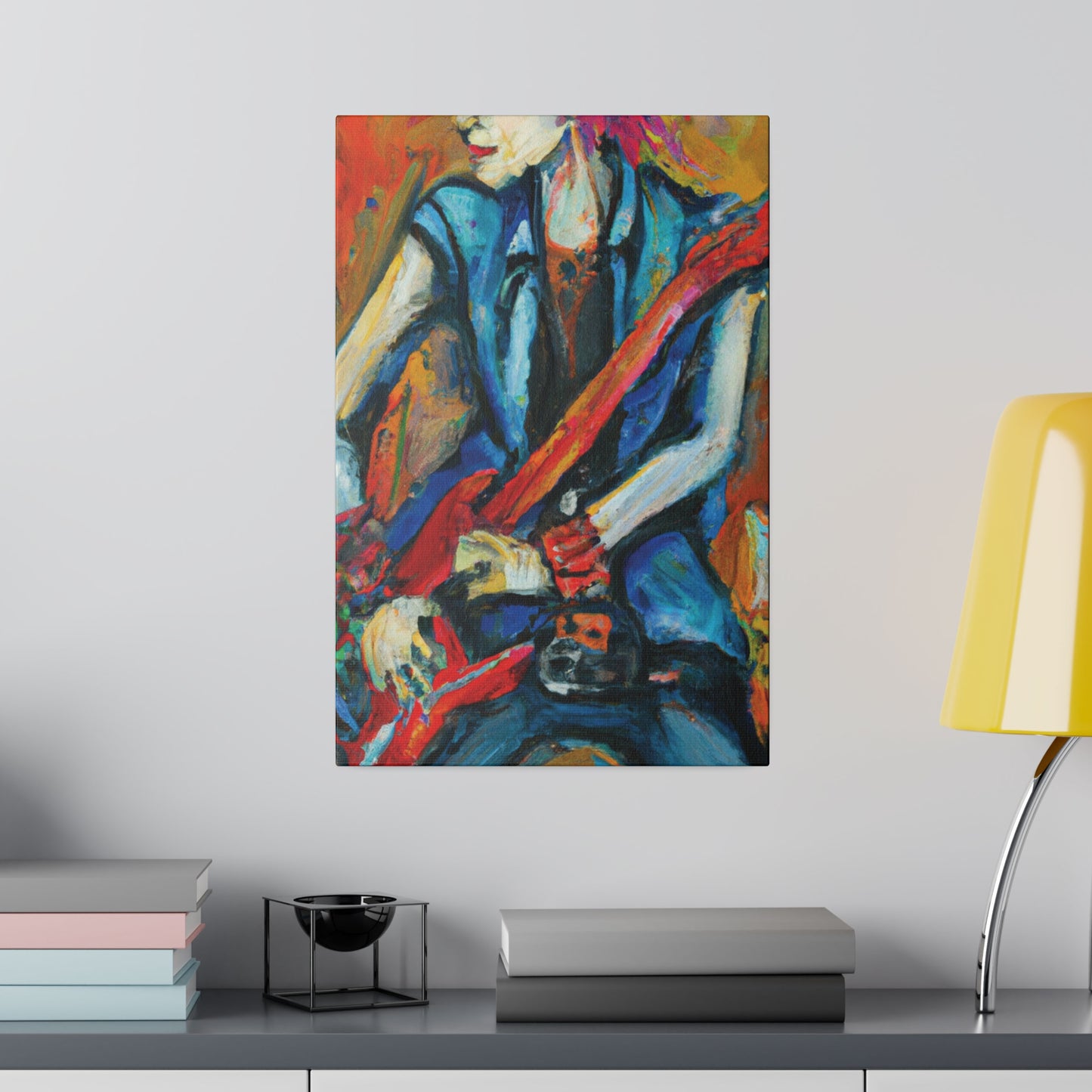 3B67 - Rockstar Oil Painting Style Print | Poster | Home Decor | Wall Art | Music Art | Canvas