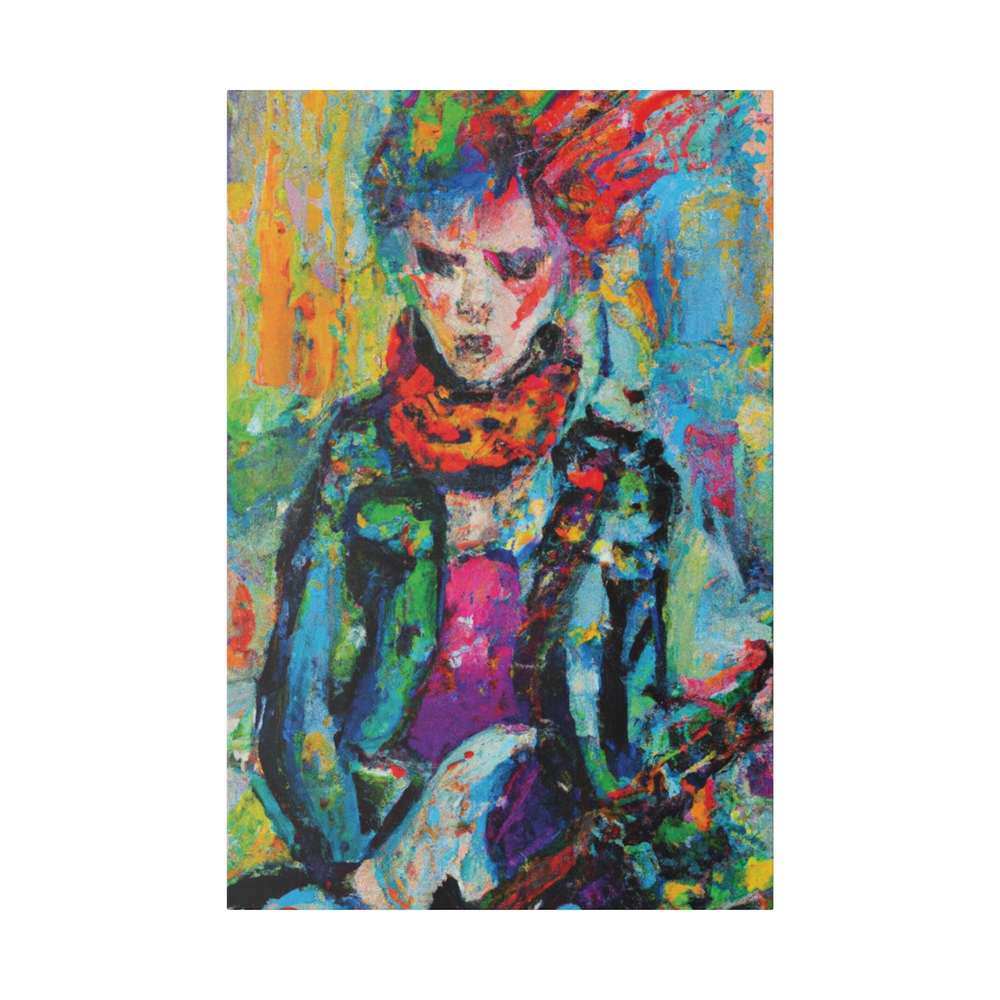 9432X - Rockstar Oil Painting Style Print | Poster | Home Decor | Wall Art | Music Art | Canvas