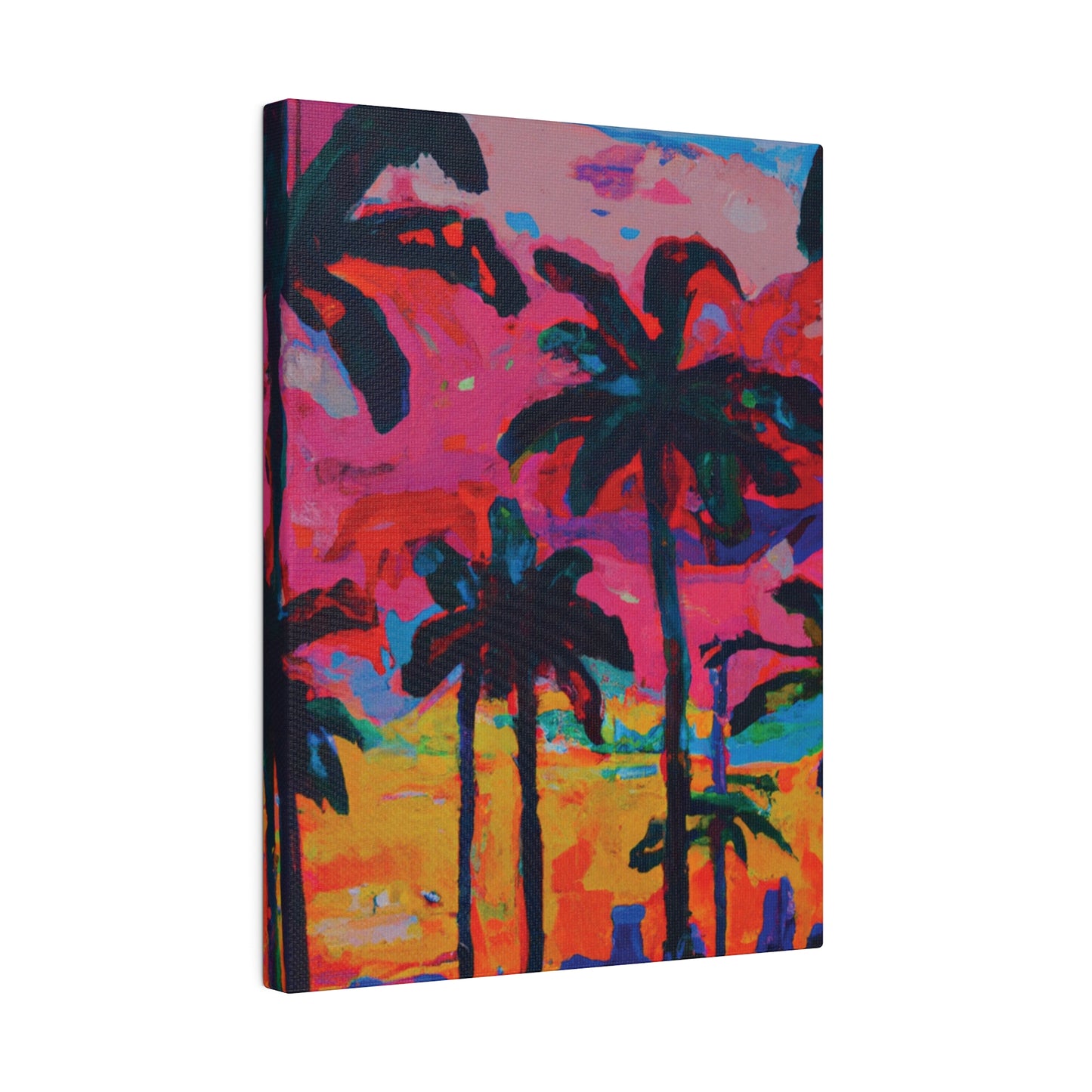 2821A - Miami Beach Sunset Painting Print | Miami | Beach | Sunset | Poster | Home Decor | Wall Art | Canvas