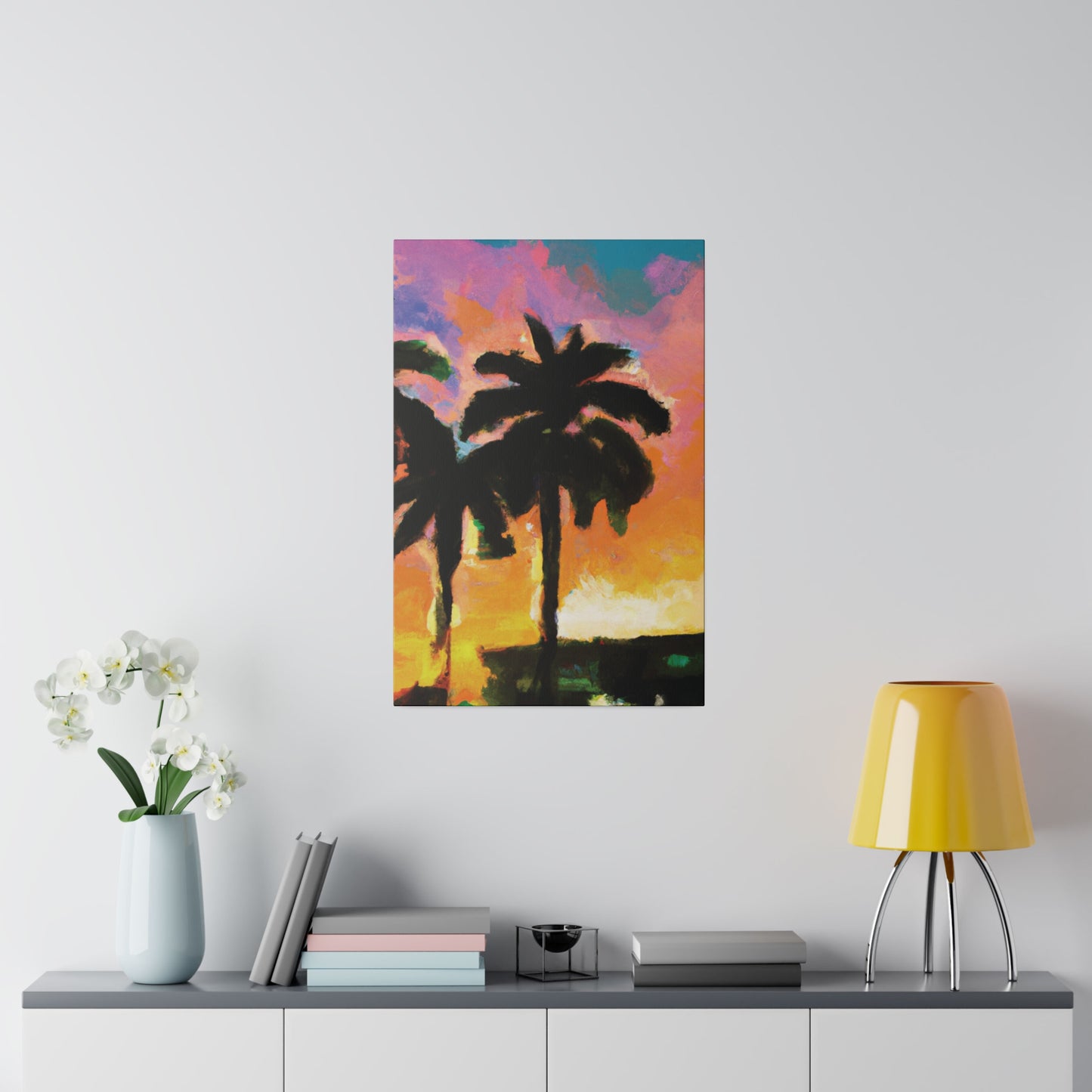 1532W - Miami Beach Sunset Painting Print | Miami | Beach | Sunset | Poster | Home Decor | Wall Art | Canvas