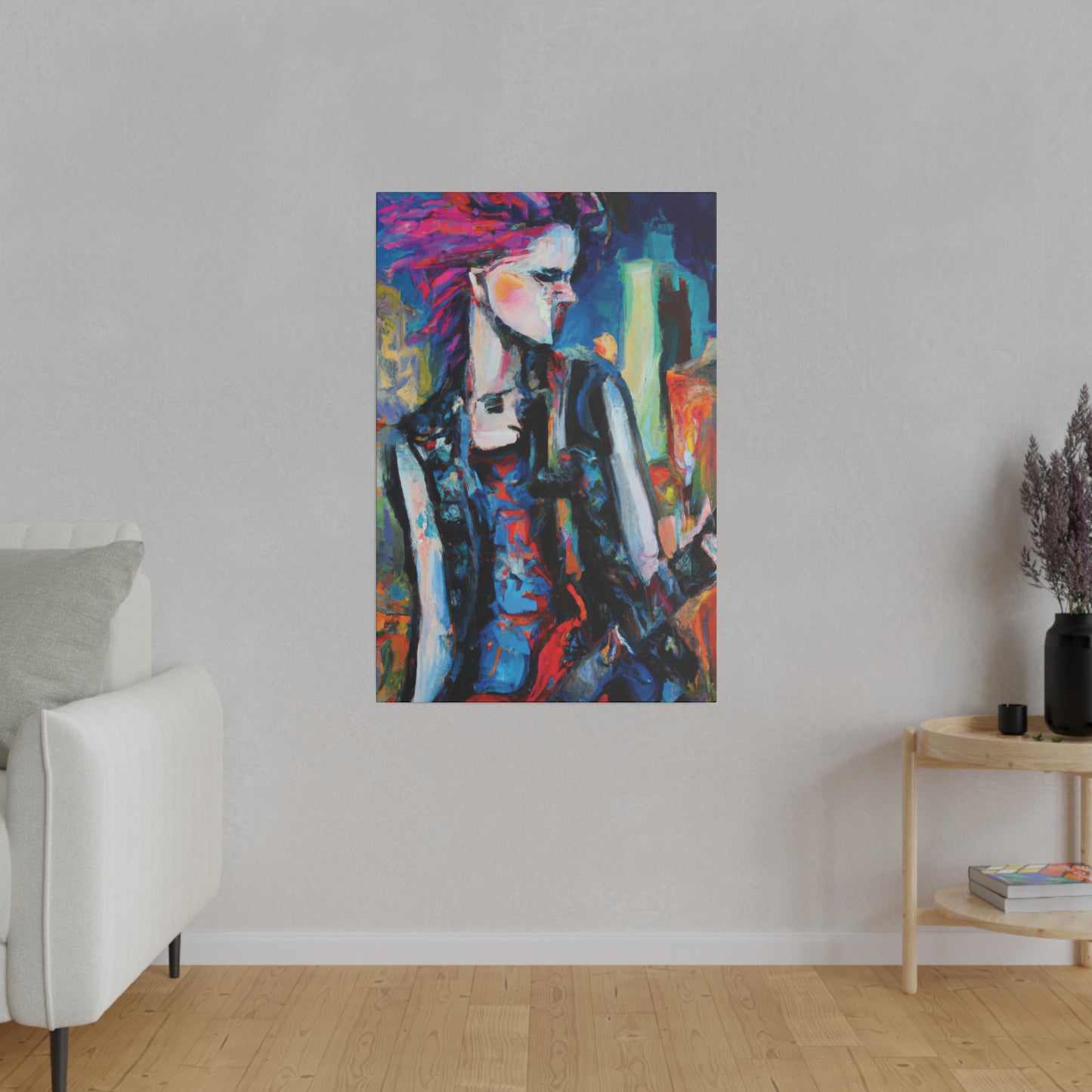 6491R - Rockstar Oil Painting Style Print | Poster | Home Decor | Wall Art | Music Art | Canvas