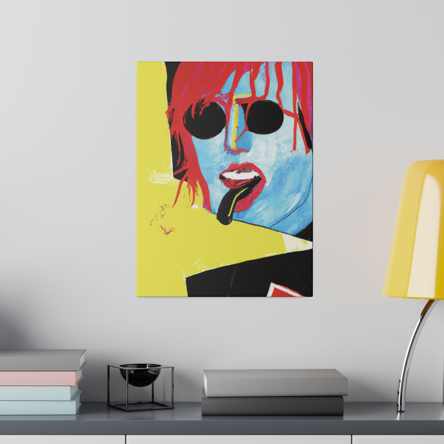 6227H - Rockstar Painting Print | Face | Abstract | Poster | Home Decor | Wall Art | Music Art | Canvas