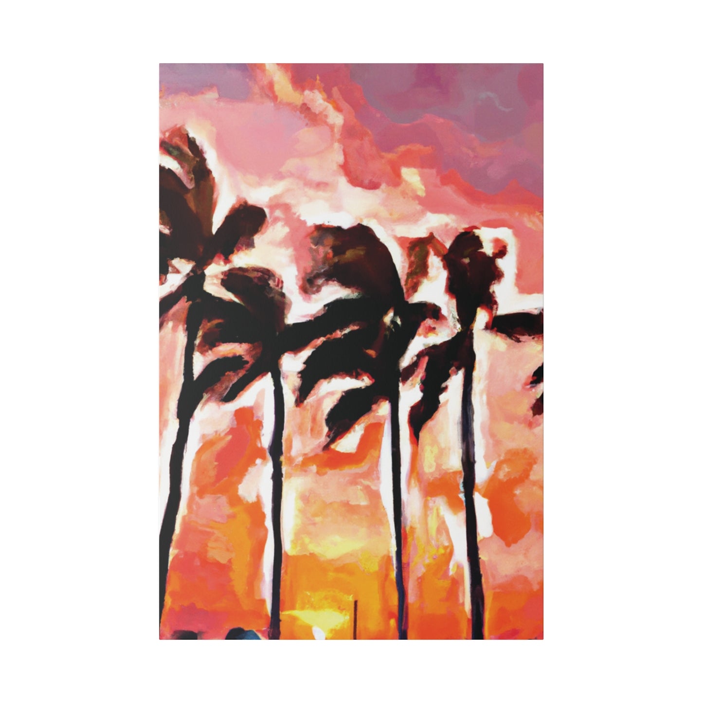 6129V - Miami Beach Sunset Painting Print | Miami | Beach | Sunset | Poster | Home Decor | Wall Art | Canvas