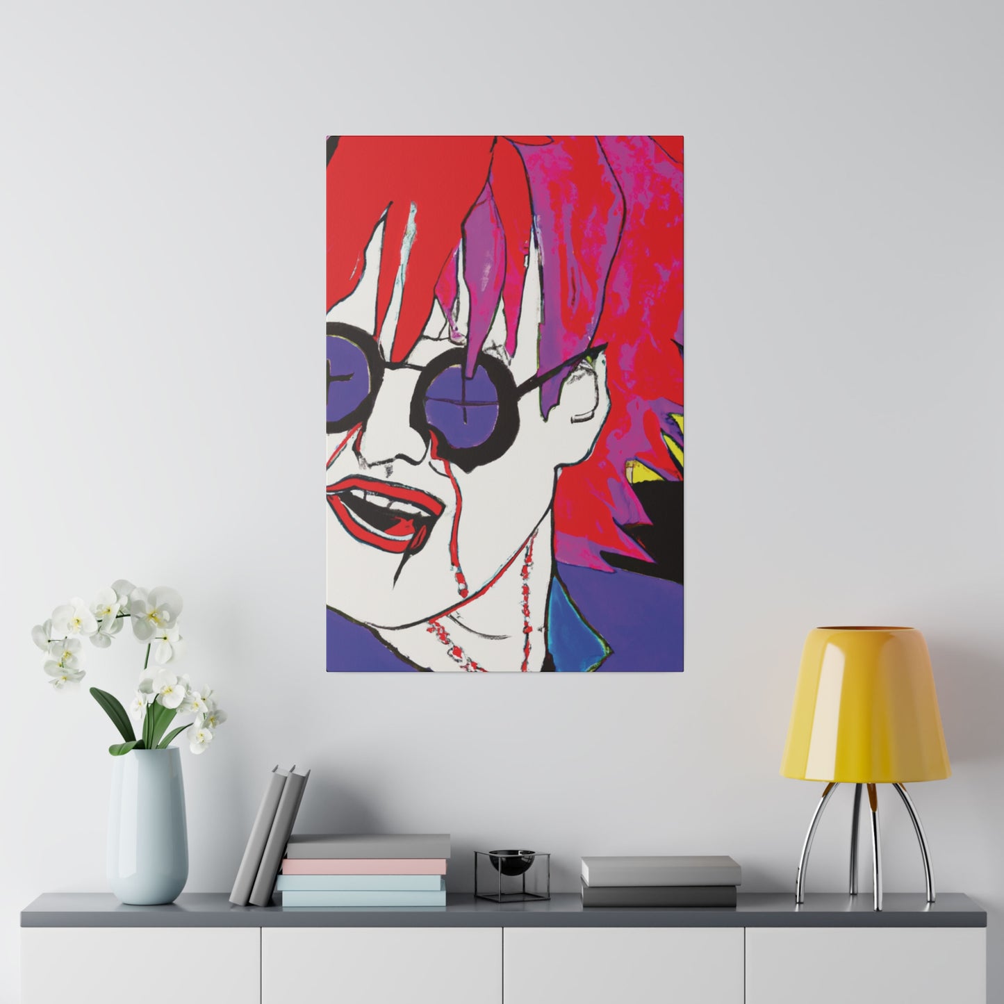 4014Q - Rockstar Painting Print | Face | Abstract | Poster | Home Decor | Wall Art | Music Art | Canvas