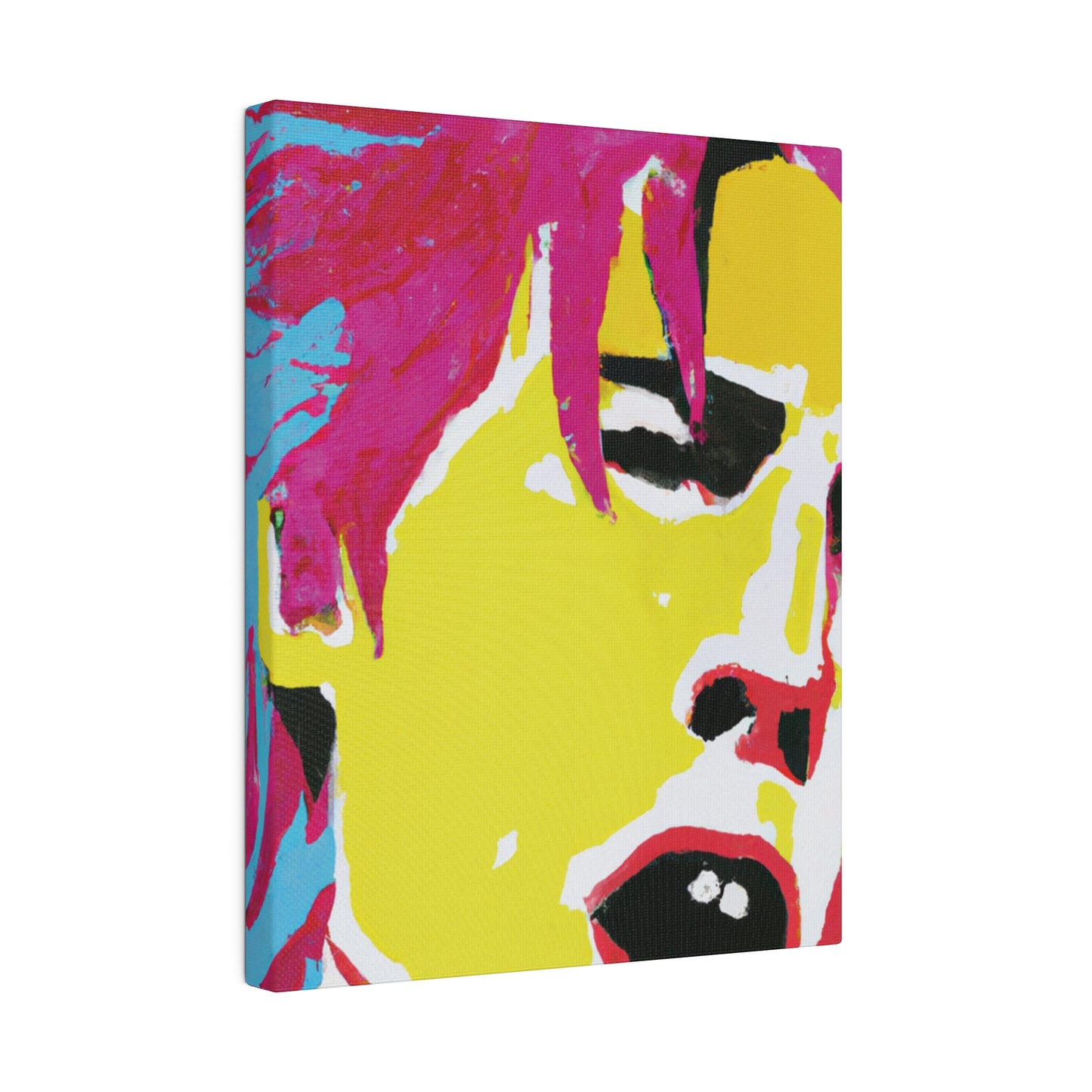 825J - Rockstar Painting Print | Face | Abstract | Poster | Home Decor | Wall Art | Music Art | Canvas