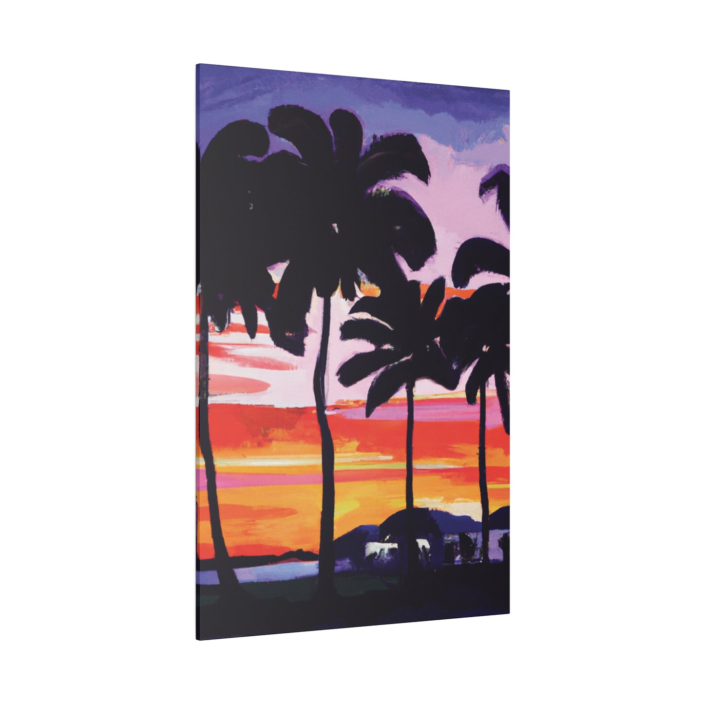 2948T - Miami Beach Sunset Painting Print | Miami | Beach | Sunset | Poster | Home Decor | Wall Art | Canvas