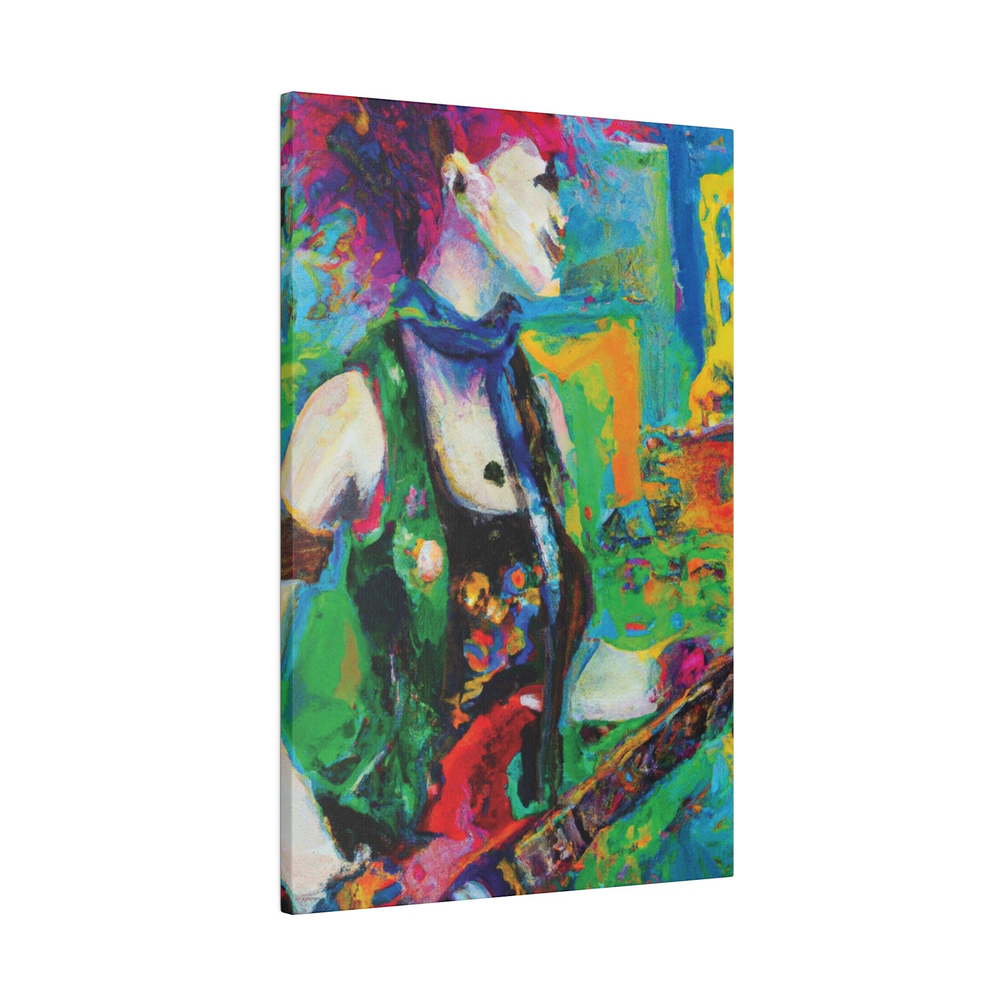 3467C - Rockstar Oil Painting Style Print | Poster | Home Decor | Wall Art | Music Art | Canvas