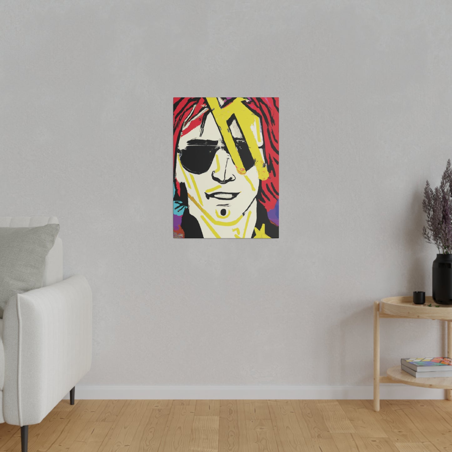 7106Z - Rockstar Painting Print | Face | Abstract | Poster | Home Decor | Wall Art | Music Art | Canvas