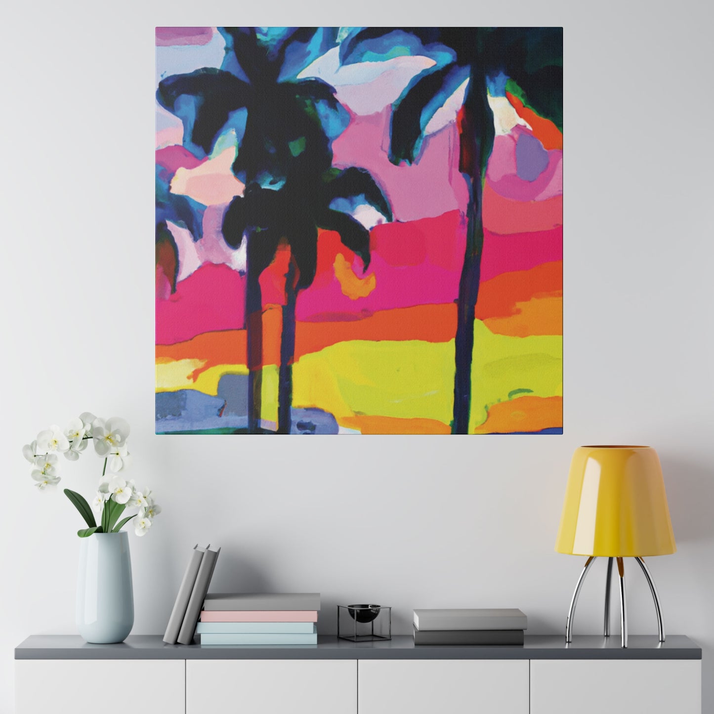 9342C - Miami Beach Sunset Painting Print | Miami | Beach | Sunset | Poster | Home Decor | Wall Art | Canvas