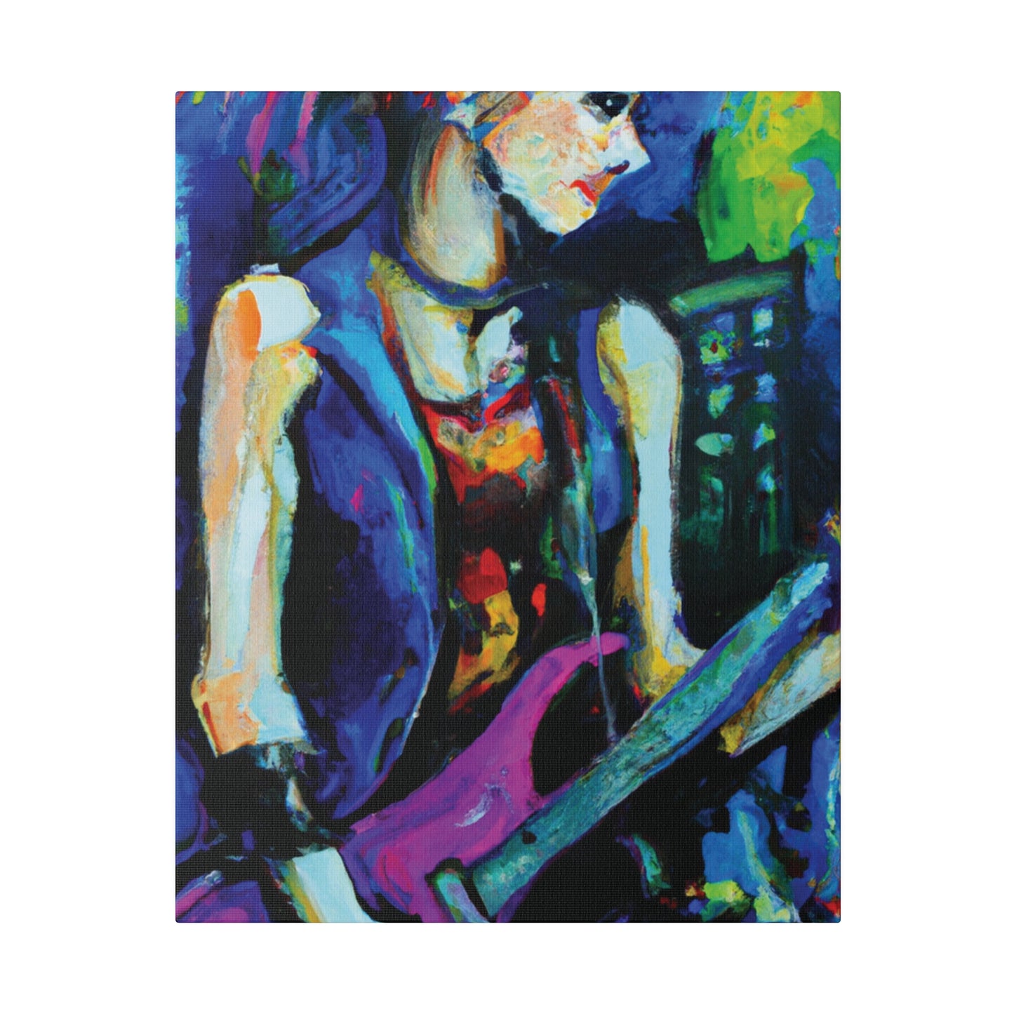 4374G - Rockstar Oil Painting Style Print | Poster | Home Decor | Wall Art | Music Art | Canvas