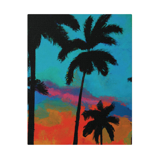 2838A - Miami Beach Sunset Painting Print | Miami | Beach | Sunset | Poster | Home Decor | Wall Art | Canvas