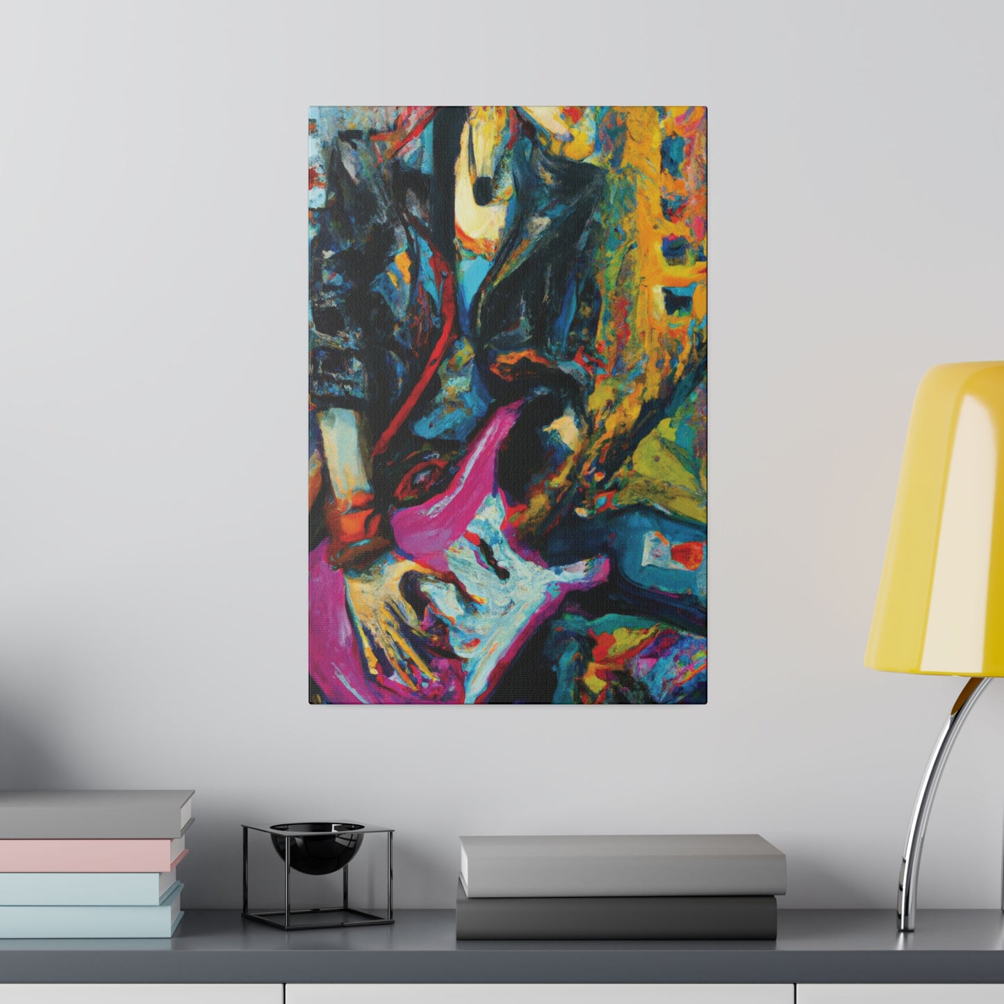 6873X - Rockstar Oil Painting Style Print | Poster | Home Decor | Wall Art | Music Art | Canvas