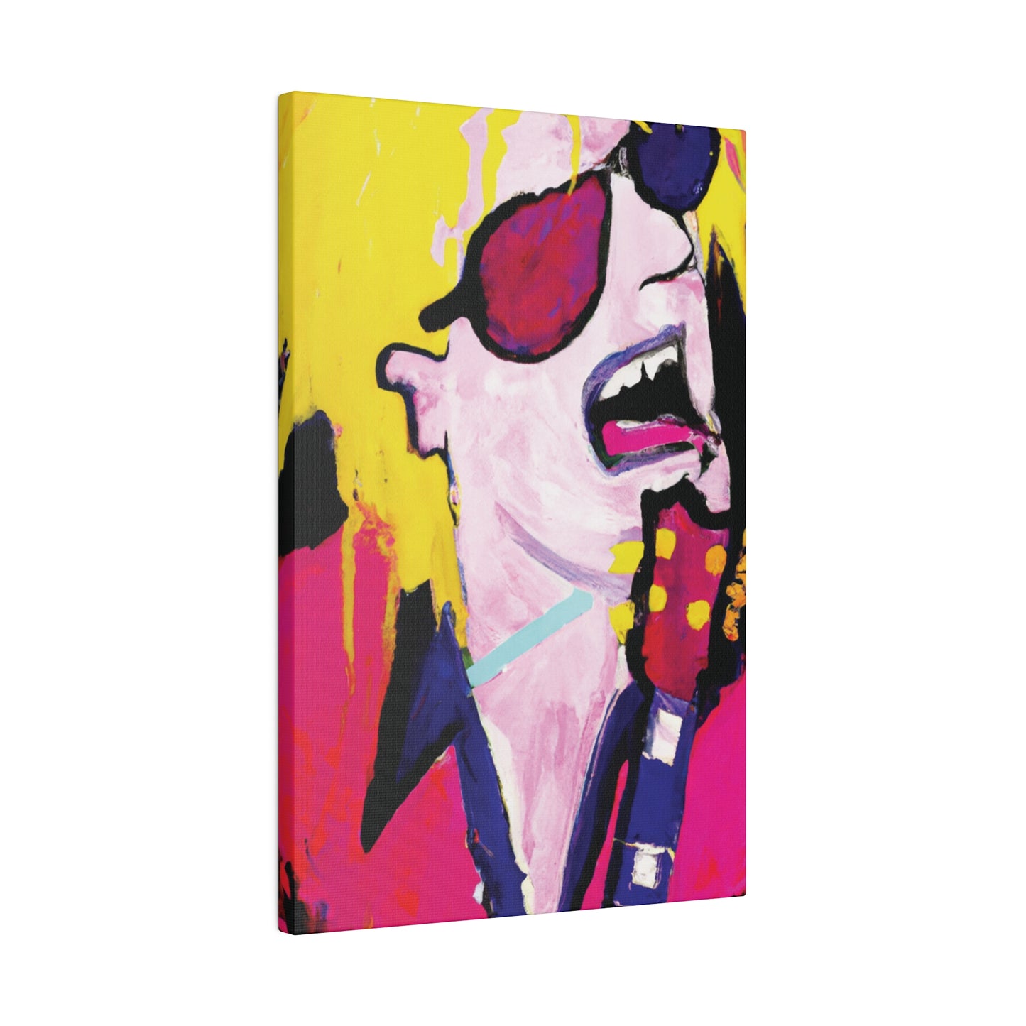 5843S - Rockstar Painting Print | Face | Abstract | Poster | Home Decor | Wall Art | Music Art | Canvas