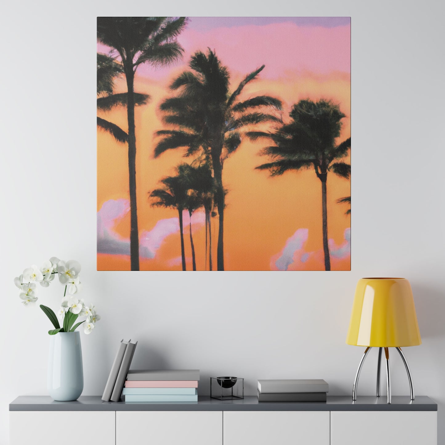 4126T - Miami Beach Sunset Painting Print | Miami | Beach | Sunset | Poster | Home Decor | Wall Art | Canvas