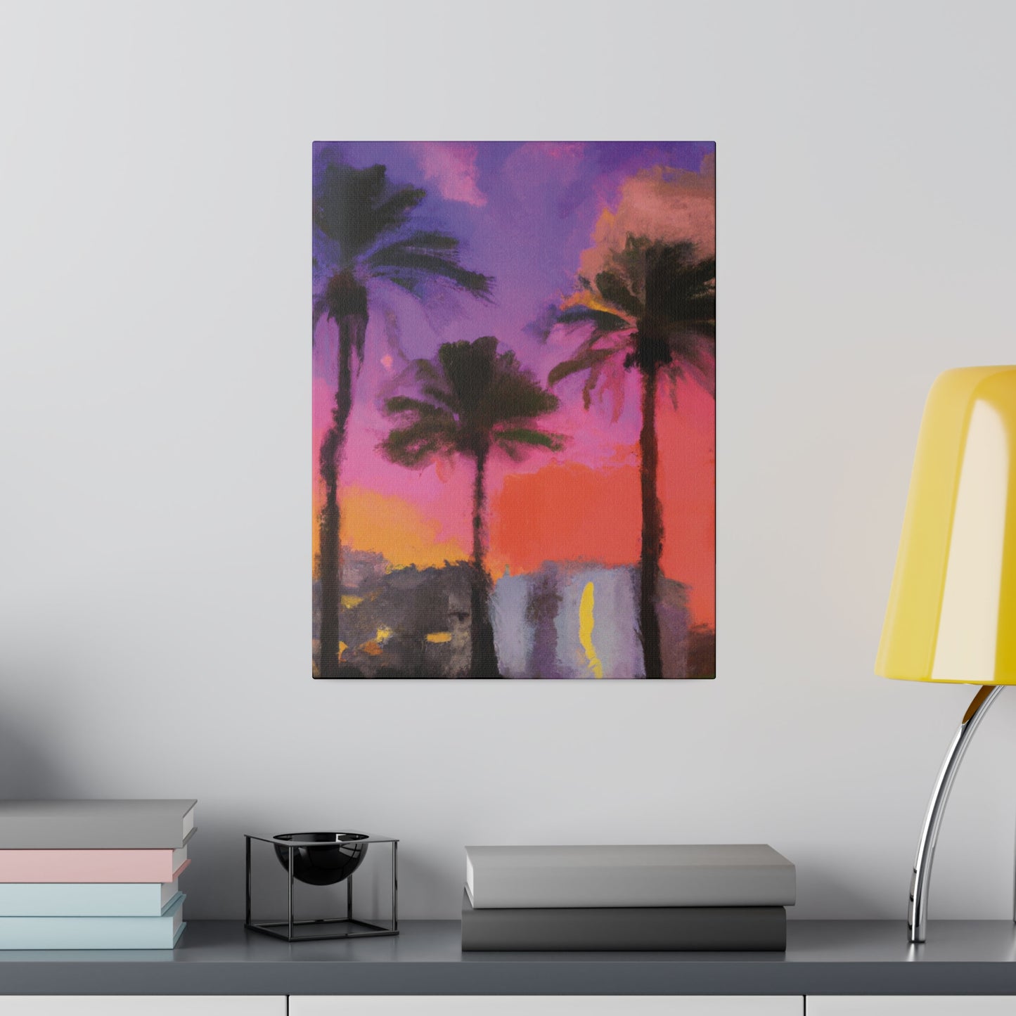 722V - Miami Beach Sunset Painting Print | Miami | Beach | Sunset | Poster | Home Decor | Wall Art | Canvas