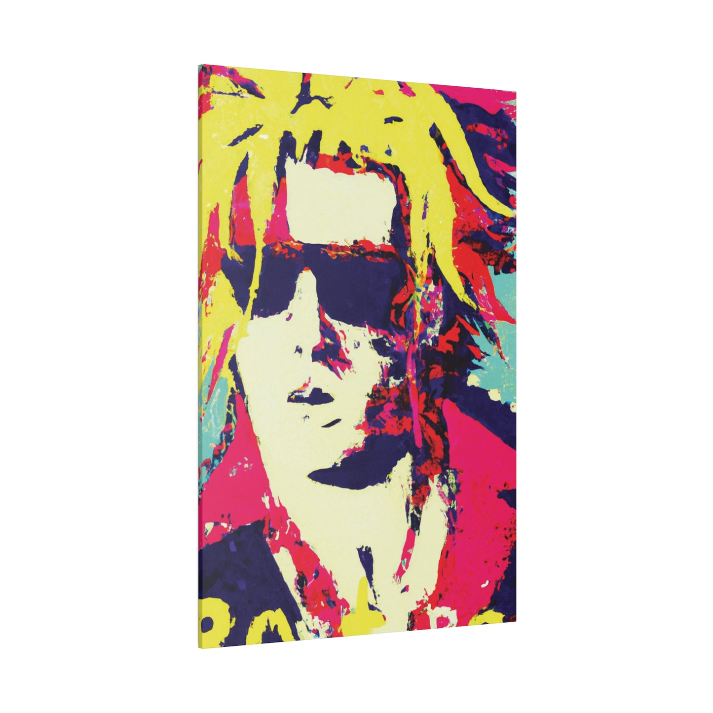 8674W - Rockstar Painting Print | Face | Abstract | Poster | Home Decor | Wall Art | Music Art | Canvas