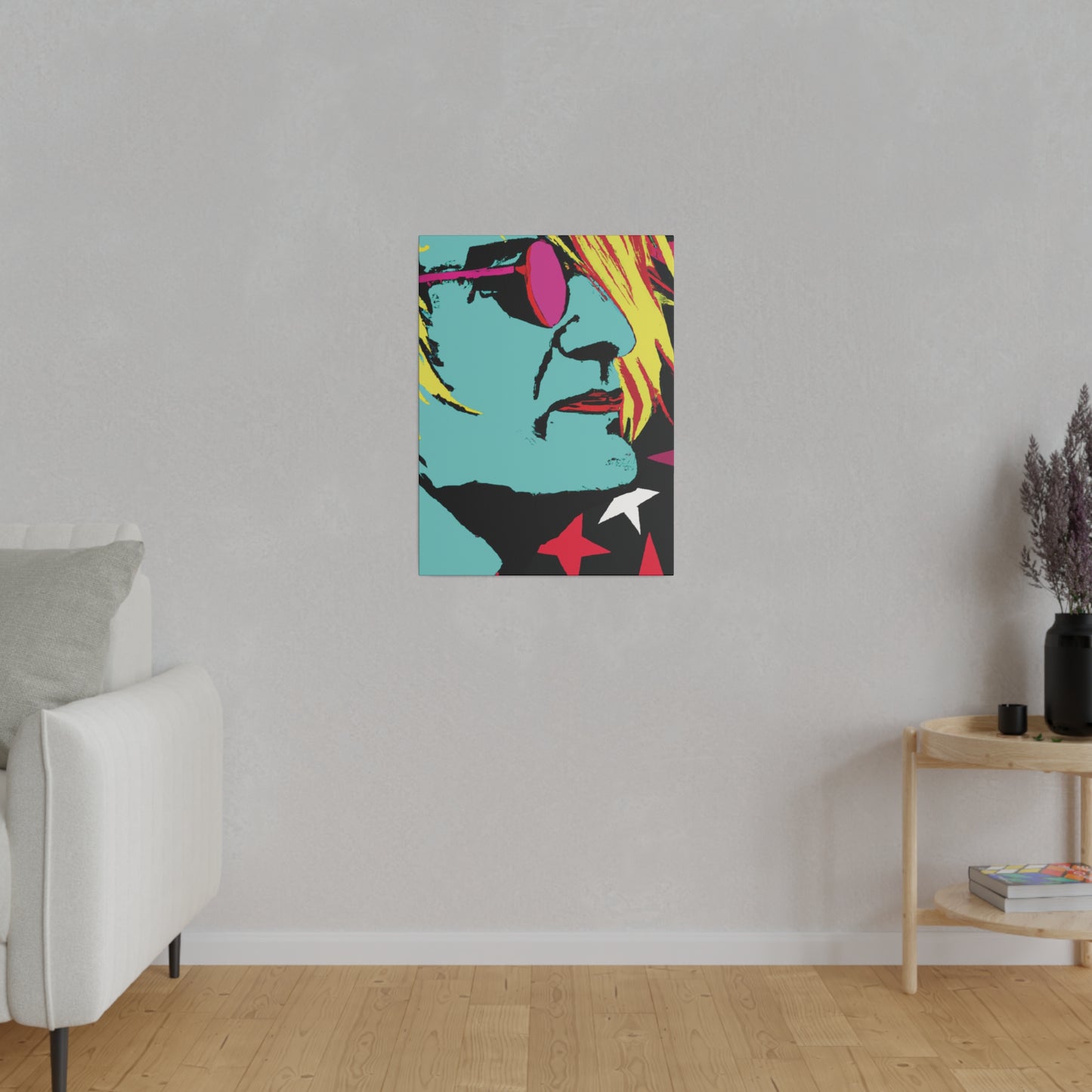 9486Q - Rockstar Painting Print | Face | Abstract | Poster | Home Decor | Wall Art | Music Art | Canvas