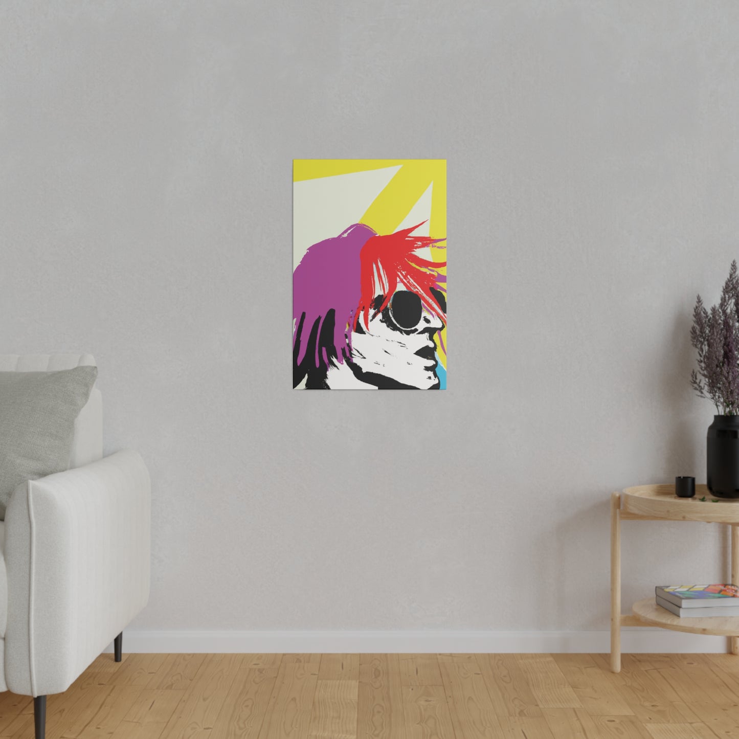 3198N - Rockstar Painting Print | Face | Abstract | Poster | Home Decor | Wall Art | Music Art | Canvas