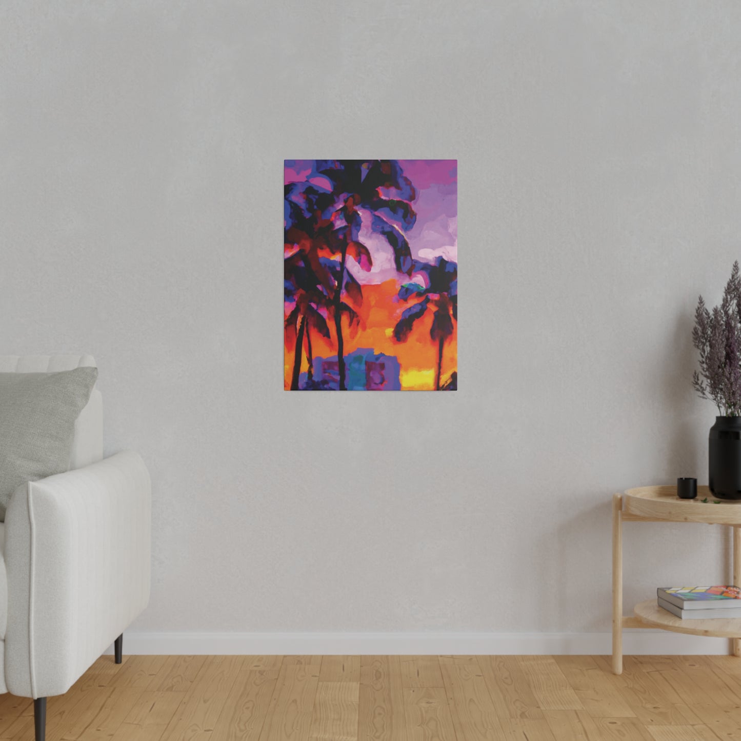 313J - Miami Beach Sunset Painting Print | Miami | Beach | Sunset | Poster | Home Decor | Wall Art | Canvas