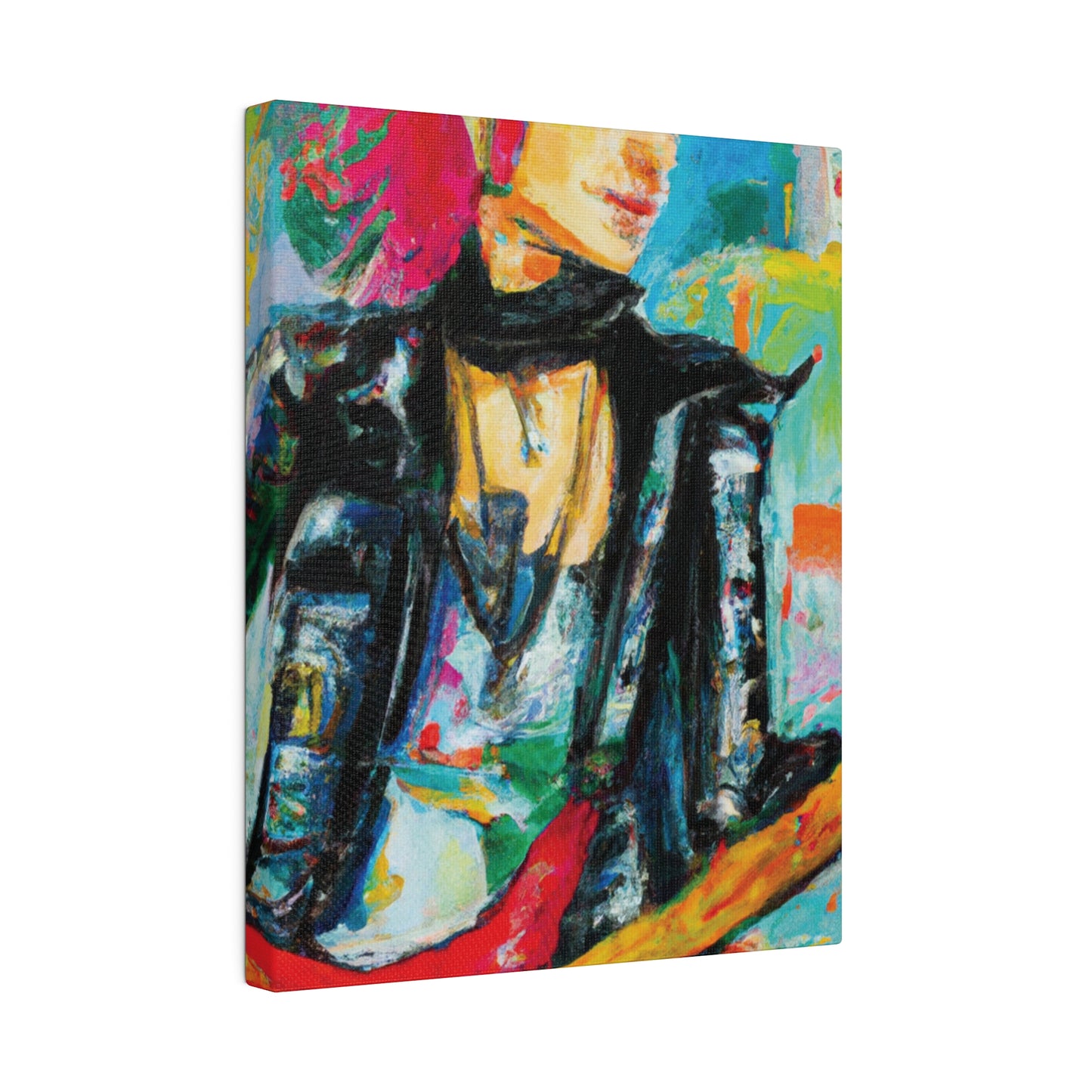 9554L - Rockstar Oil Painting Style Print | Poster | Home Decor | Wall Art | Music Art | Canvas