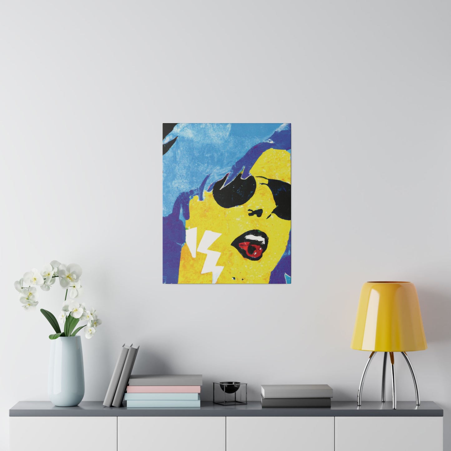 7517Q - Rockstar Painting Print | Face | Abstract | Poster | Home Decor | Wall Art | Music Art | Canvas