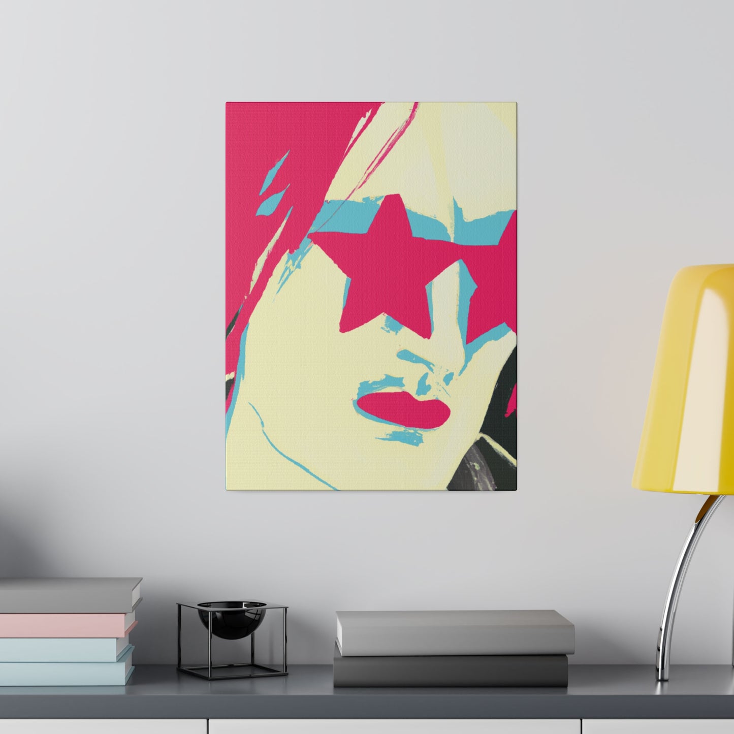 9695Y - Rockstar Painting Print | Face | Abstract | Poster | Home Decor | Wall Art | Music Art | Canvas