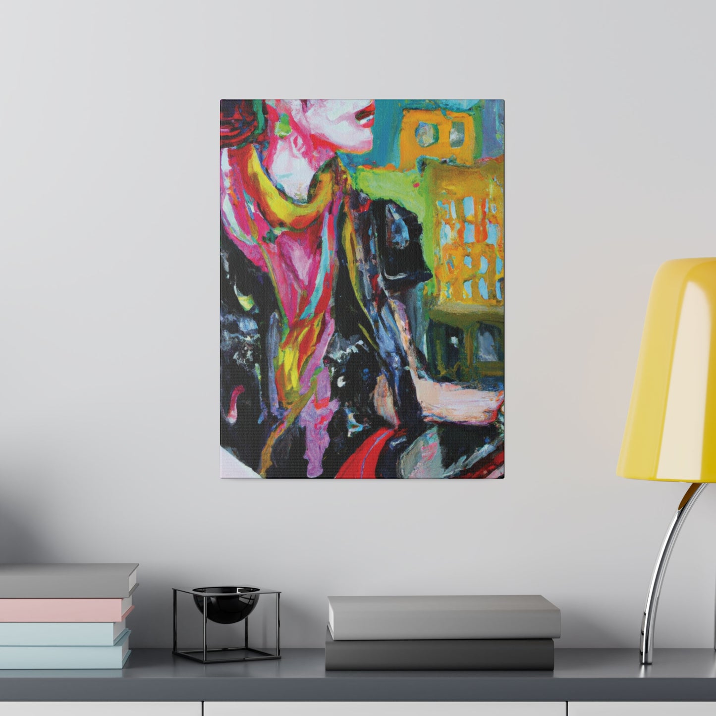 9896T - Rockstar Oil Painting Style Print | Poster | Home Decor | Wall Art | Music Art | Canvas
