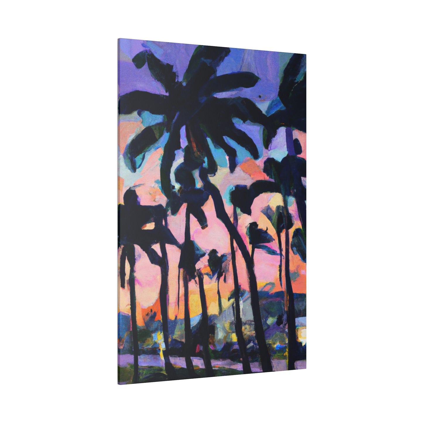 2754G - Miami Beach Sunset Painting Print | Miami | Beach | Sunset | Poster | Home Decor | Wall Art | Canvas