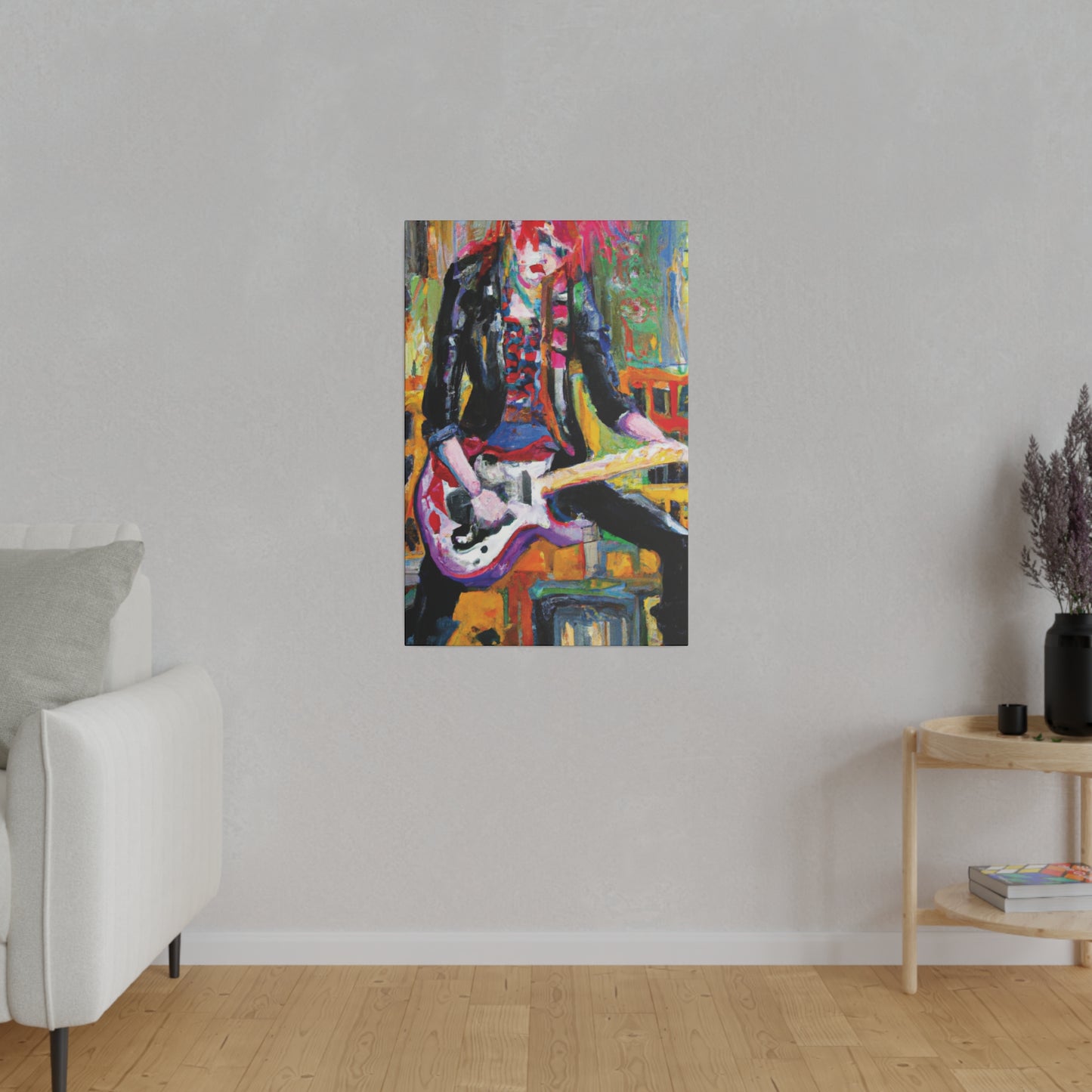 834H - Rockstar Oil Painting Style Print | Poster | Home Decor | Wall Art | Music Art | Canvas