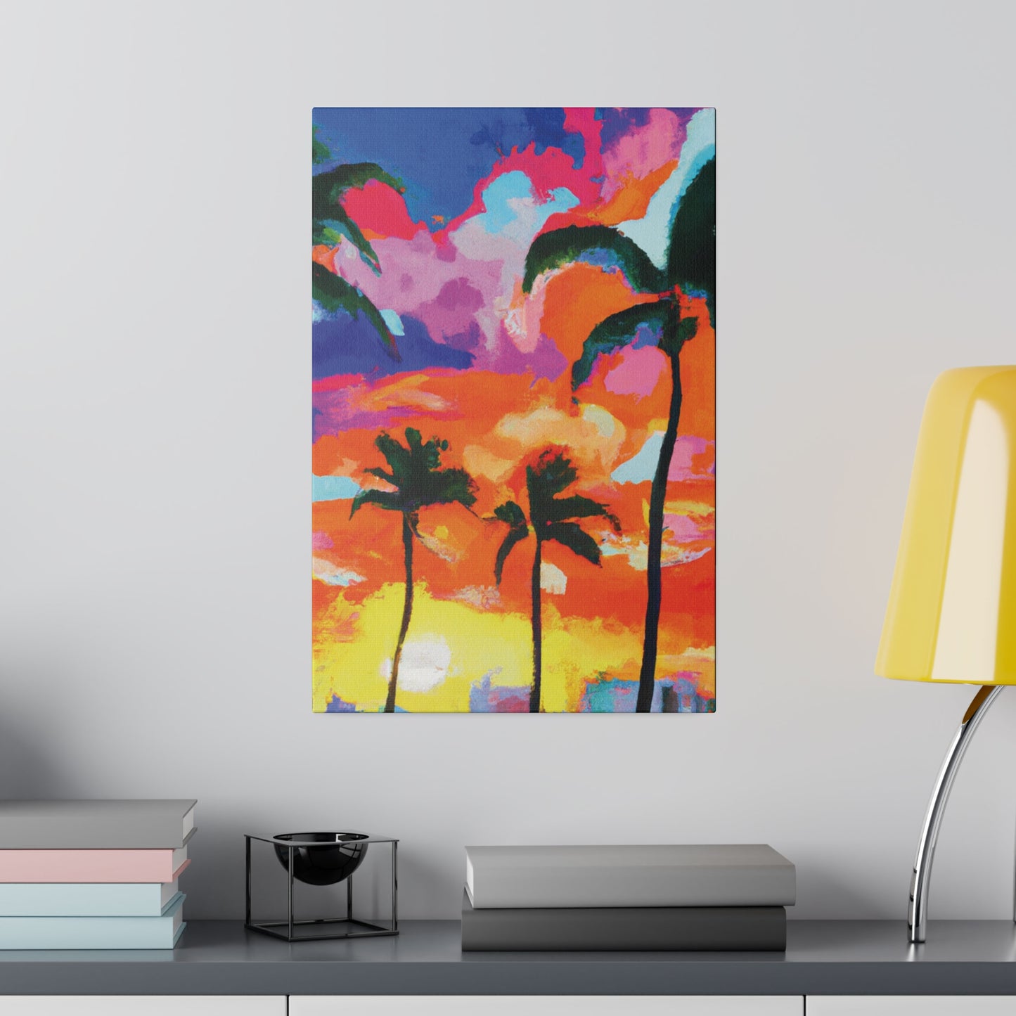 8579F - Miami Beach Sunset Painting Print | Miami | Beach | Sunset | Poster | Home Decor | Wall Art | Canvas