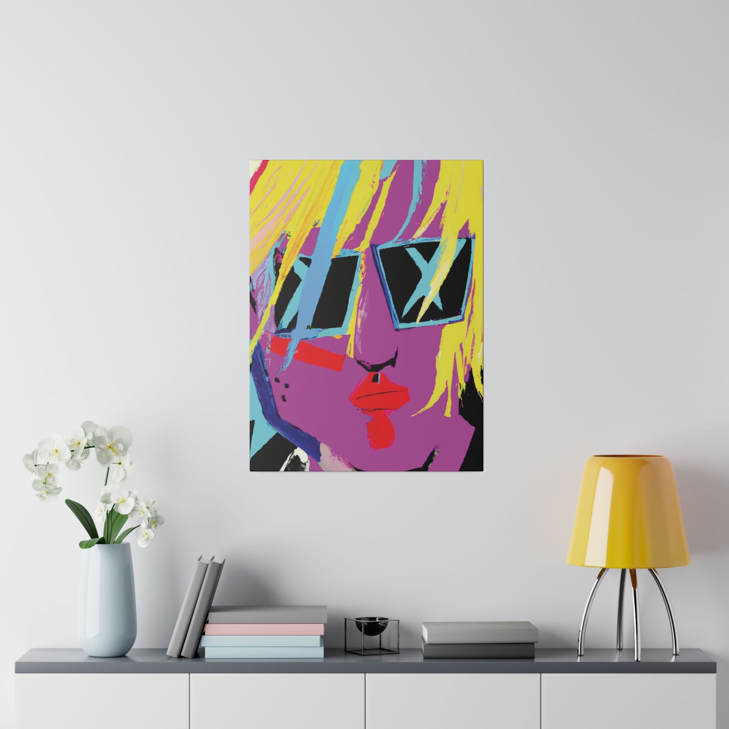 1712U - Rockstar Painting Print | Face | Abstract | Poster | Home Decor | Wall Art | Music Art | Canvas