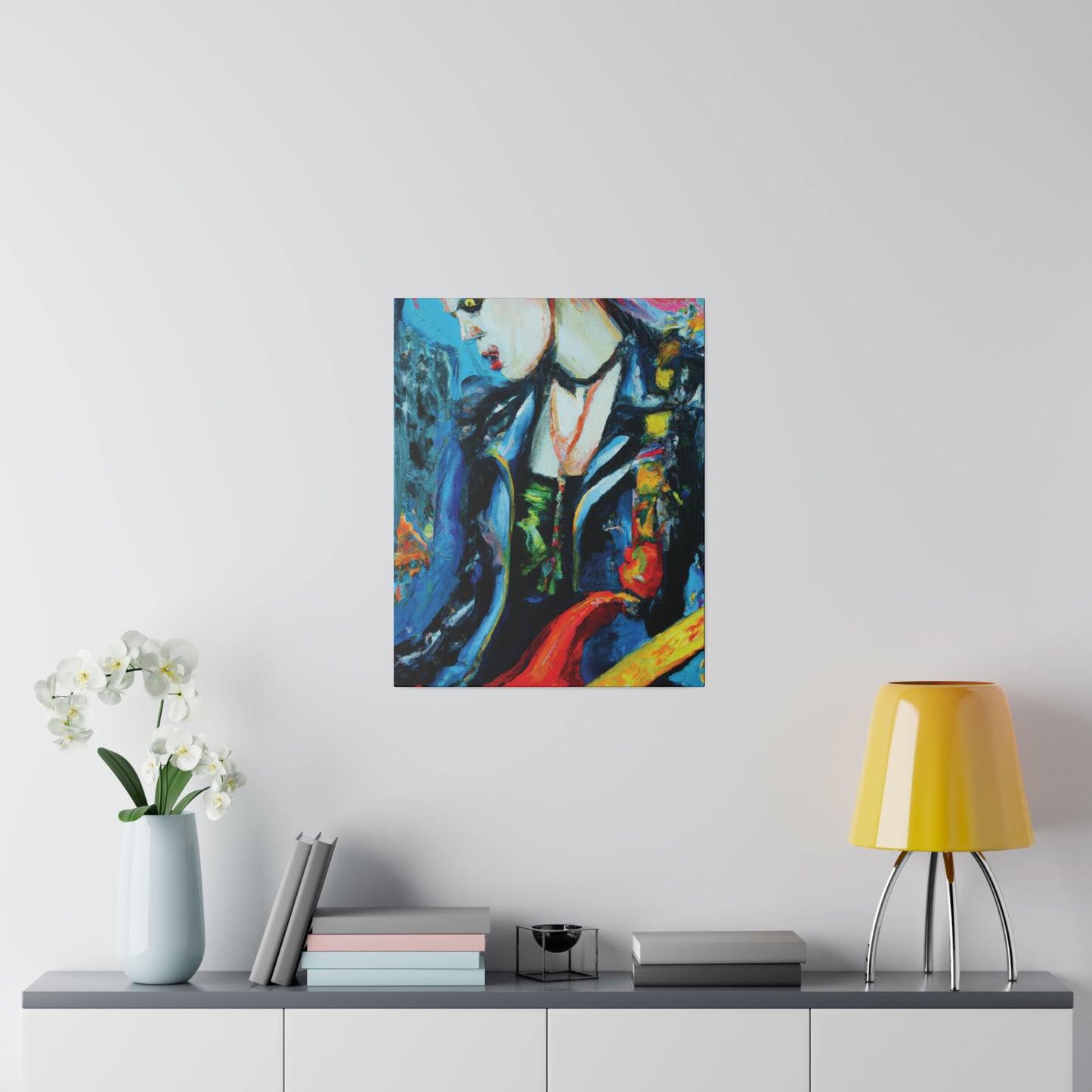 8900A - Rockstar Oil Painting Style Print | Poster | Home Decor | Wall Art | Music Art | Canvas