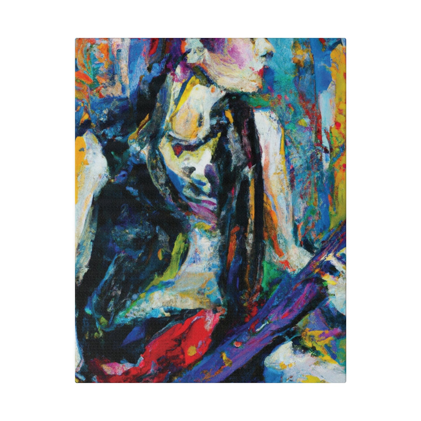 344U - Rockstar Oil Painting Style Print | Poster | Home Decor | Wall Art | Music Art | Canvas